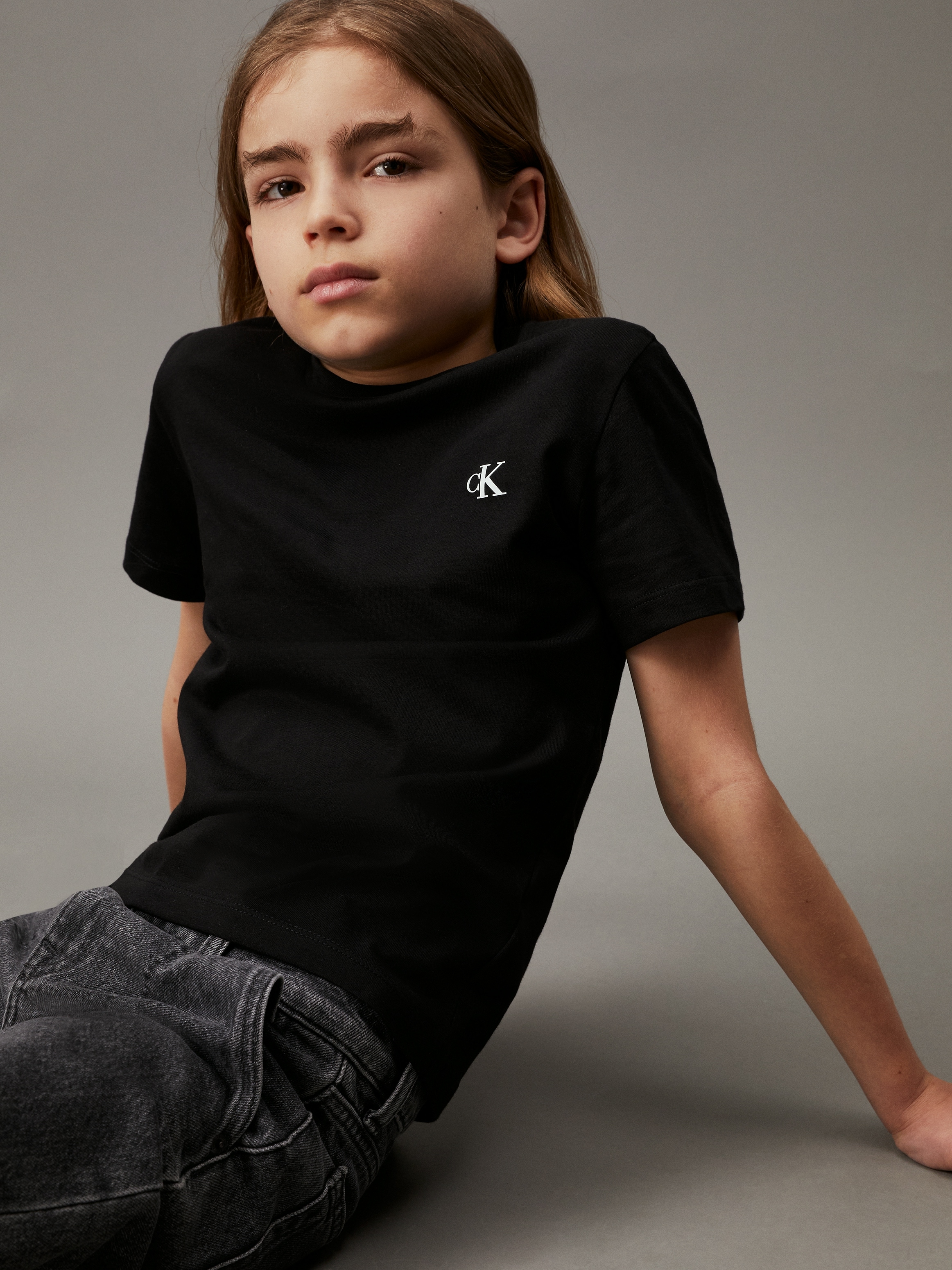 Calvin Klein Jeans T-Shirt »2-PACK MONOGRAM TOP«, für Kinder bis 16 Jahre mit Logoprägung