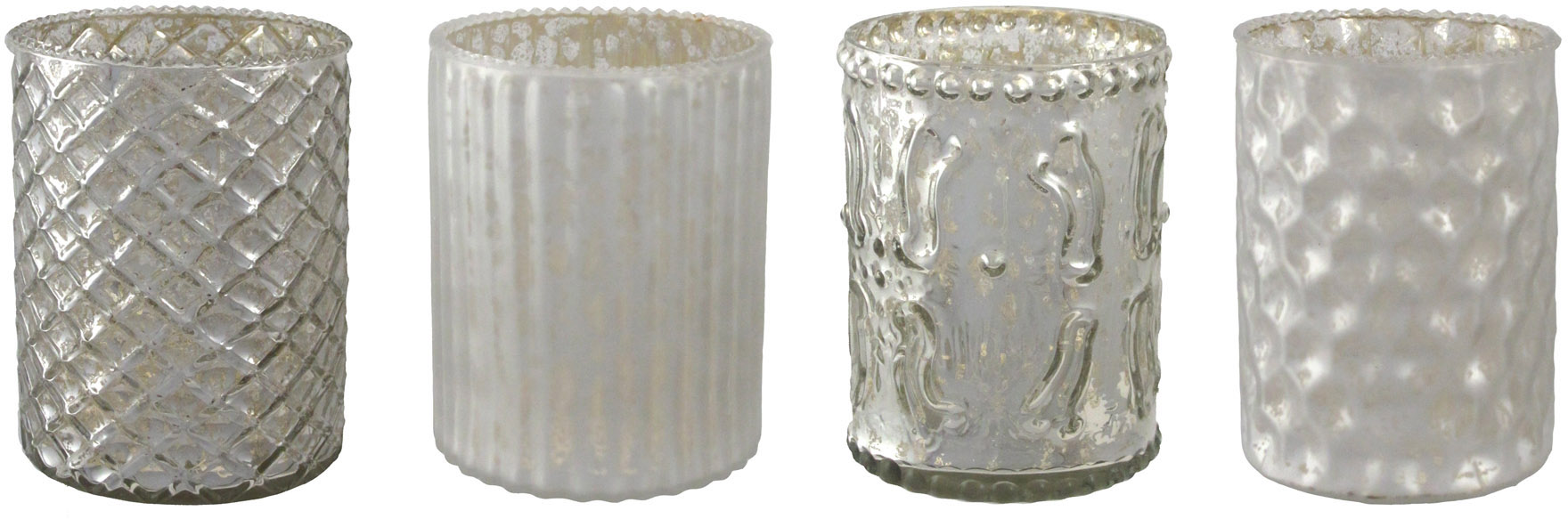 Creativ home Windlicht »Kerzenhalter LEOPARD«, (Set, 4 St.), Teelichthalter  aus Glas online