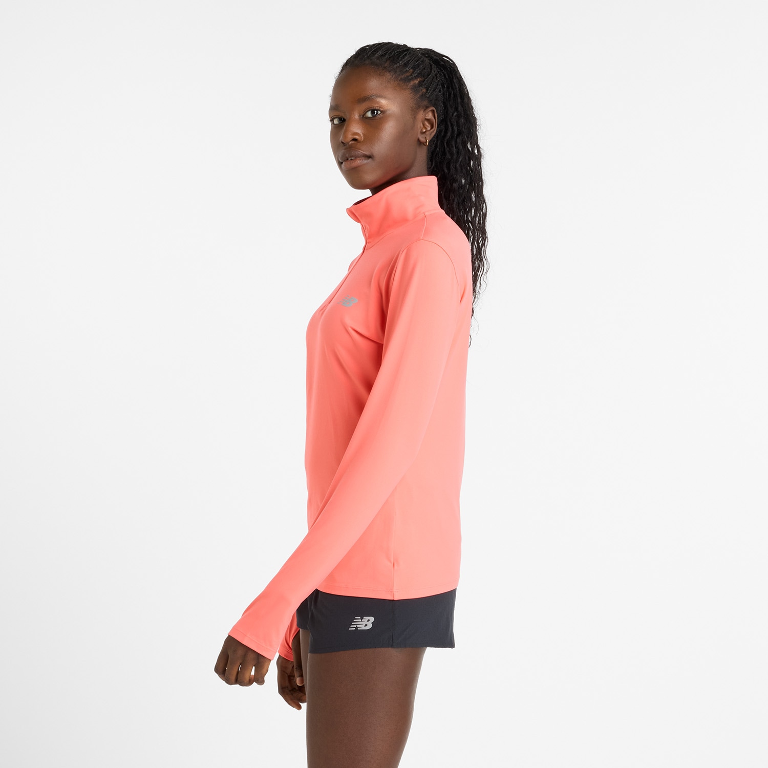 New Balance Laufshirt »Sport Essentialspace Dye Quarter Zip PINK TAFFY«