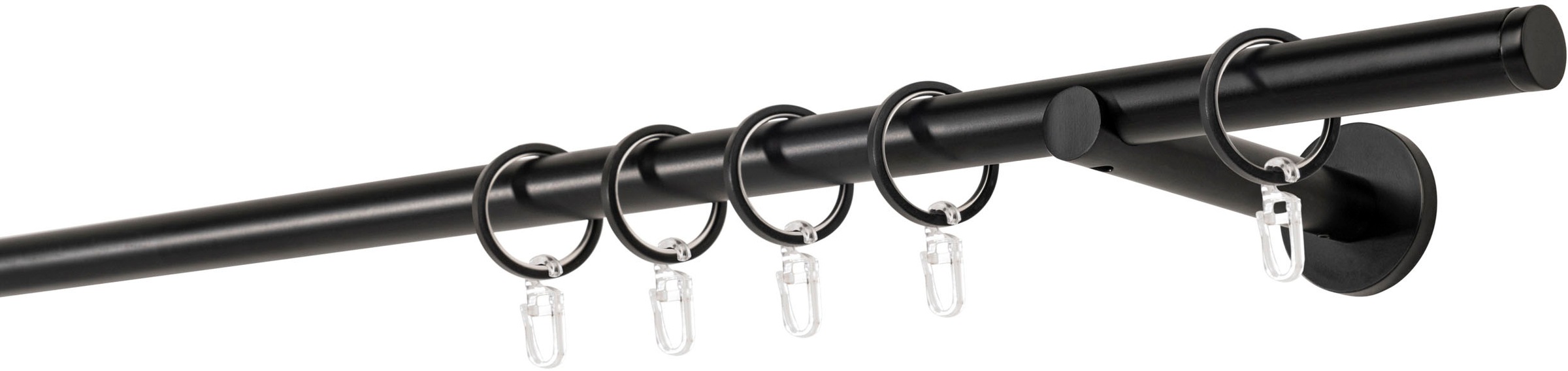 mydeco Gardinenstange »20mm Match Wandträger 12 cm«, 1 läufig-läufig, Fixmass