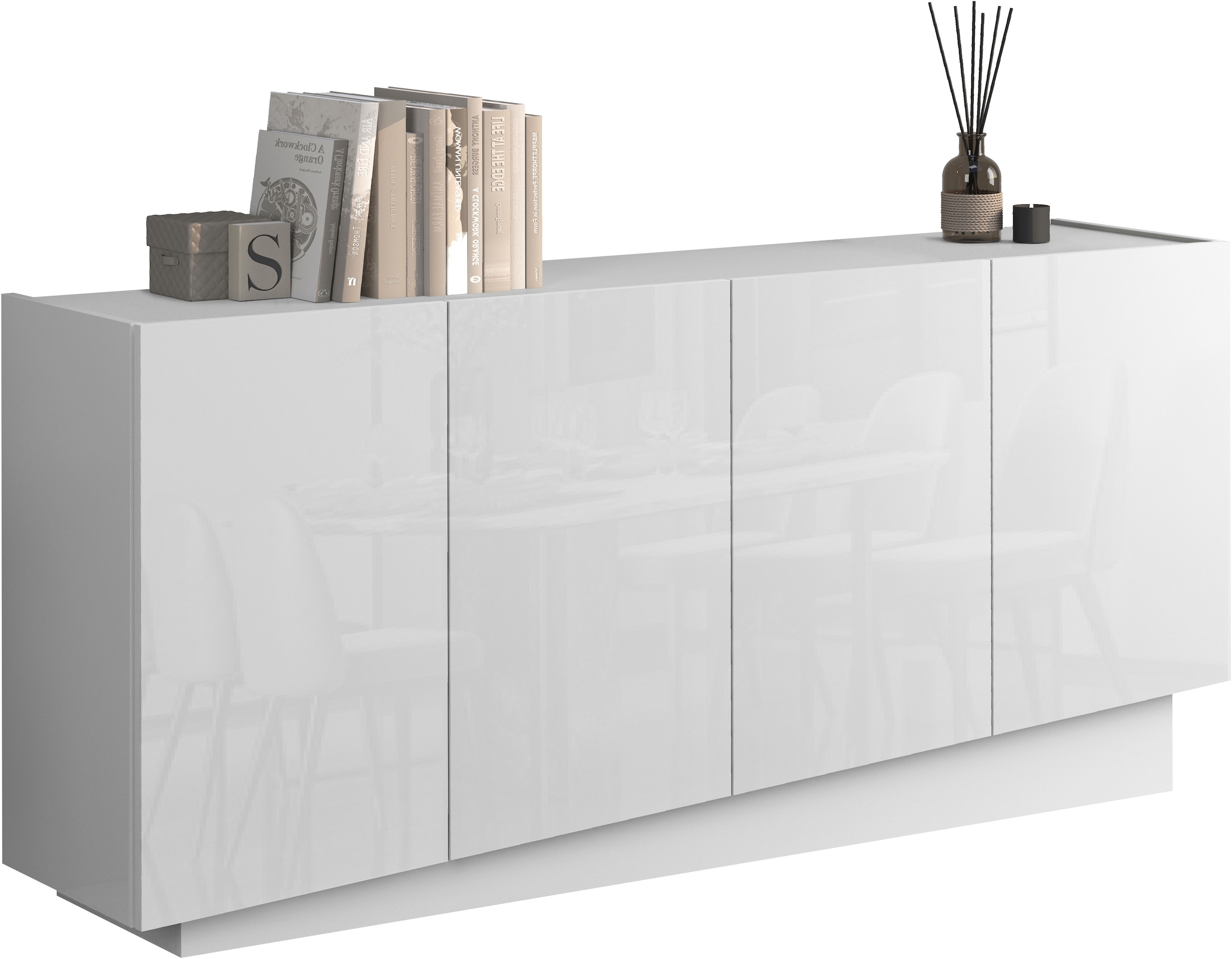 INOSIGN Sideboard »VELA, Sideboard, Breite 160 cm, Design mit schrägen Türen«, (1 St.), Made in Italy, Masse-B/T/H: 160x35x75,Sideboard, Anrichte, Kommode