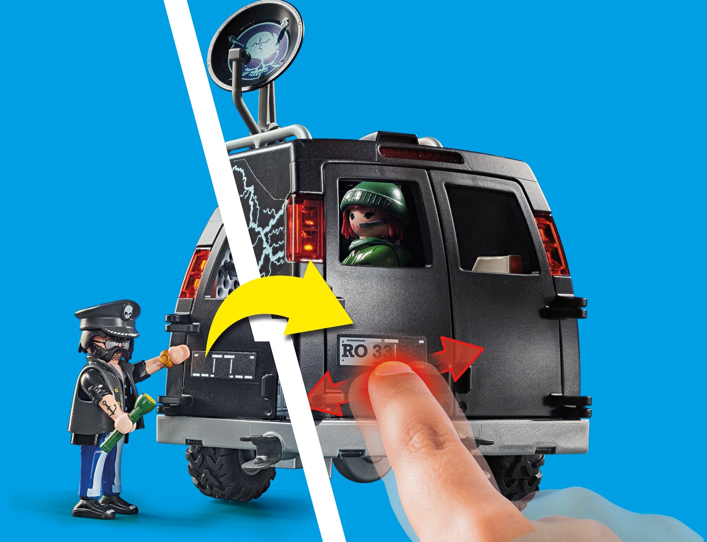 Playmobil® Konstruktions-Spielset »Polizei-Helikopter: Verfolgung des Fluchtfahrzeugs (70575)«, (124 St.), City Action