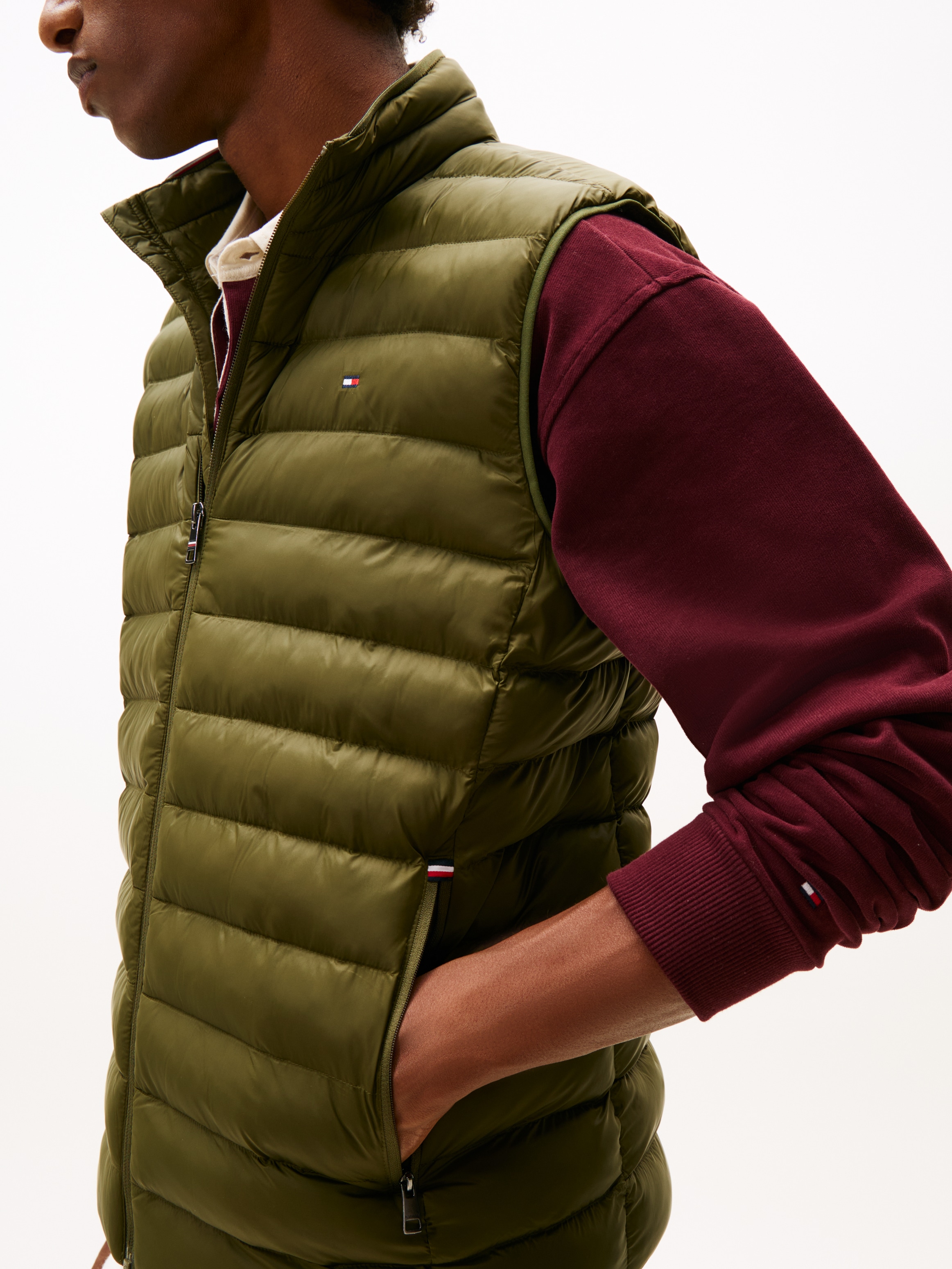 Tommy Hilfiger Steppweste »PACKABLE RECYCLED VEST«, mit Logostickerei