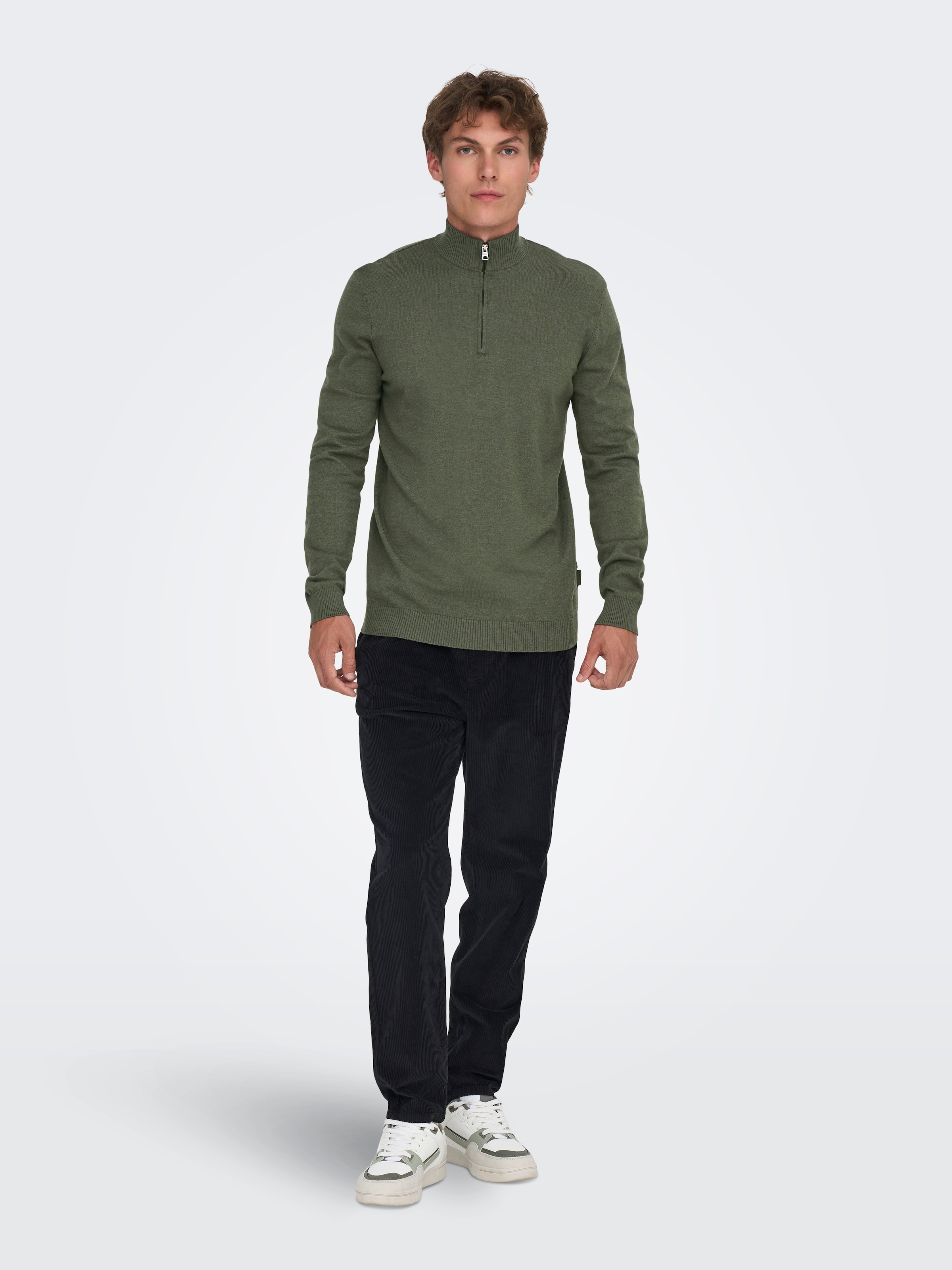ONLY & SONS Troyer »ONSLOUI REG 12 MEL HALF ZIP KNIT NOOS«