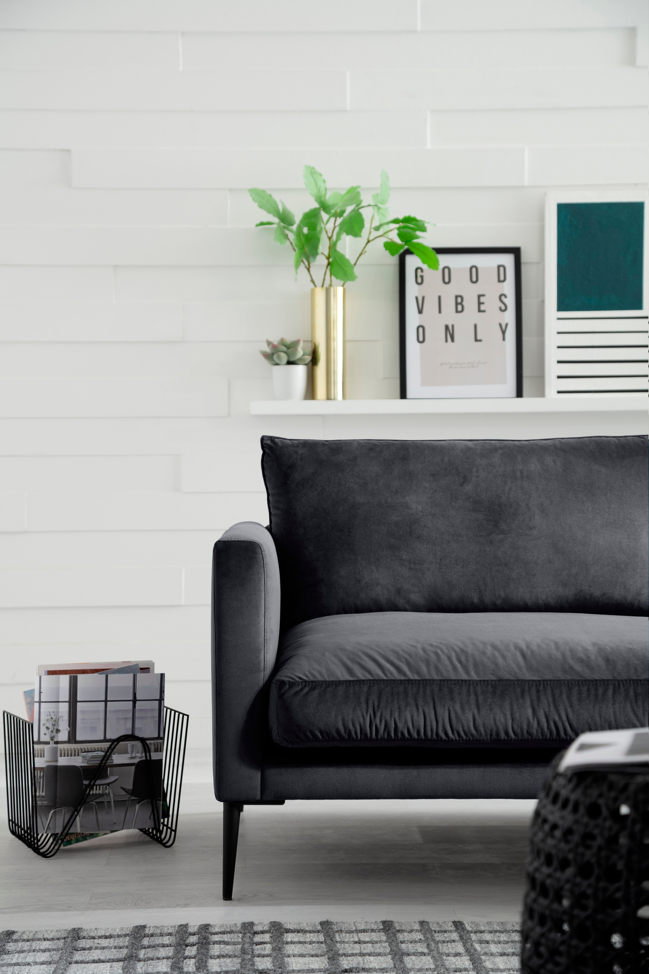 Trends by HG Polsterecke »Svea L-Form«, Recamiere rechts oder links, mit Metallfuss, frei im Raum stellbar