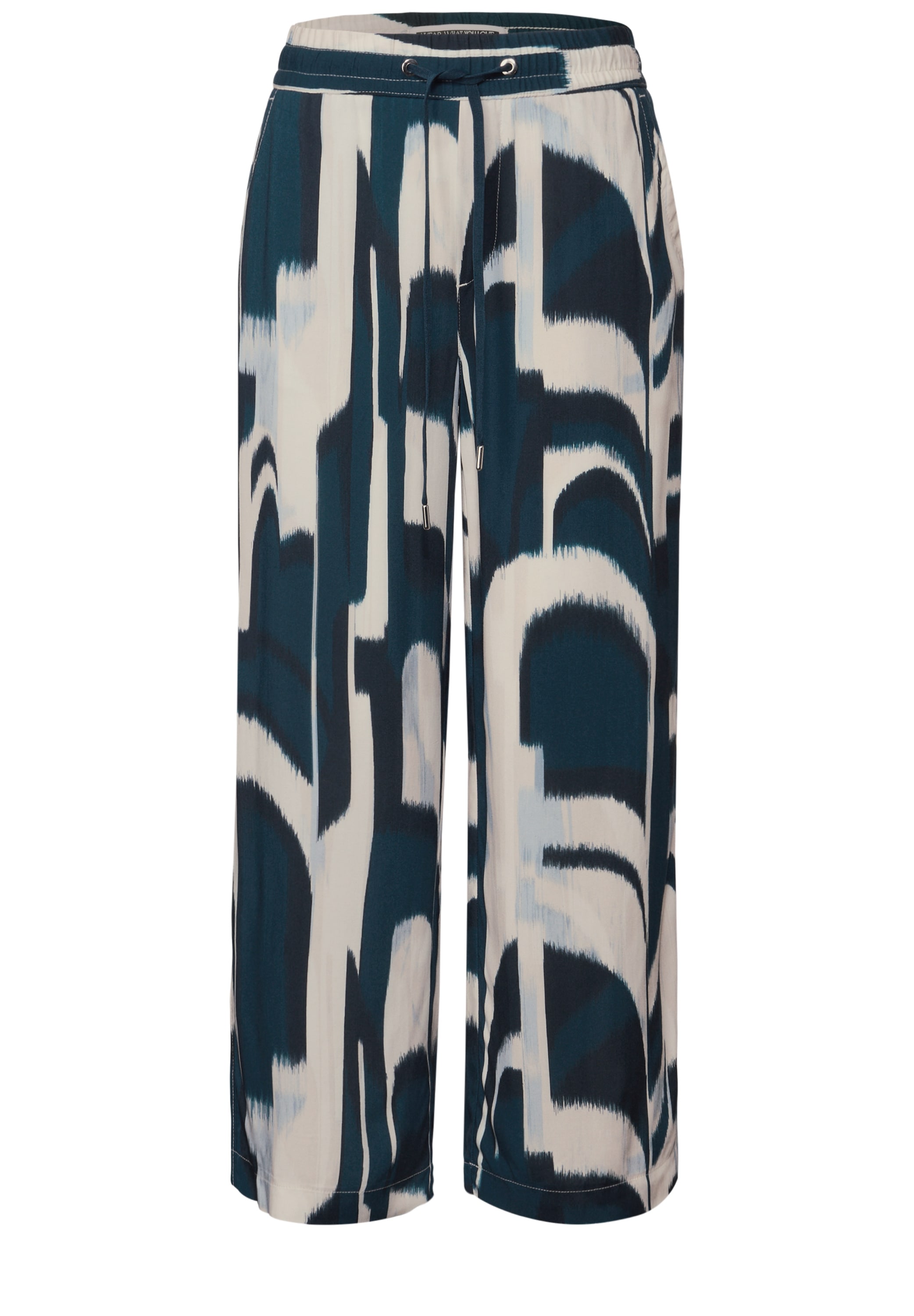 STREET ONE Stoffhose »Style Emee«, Sommerhose mit elastischem Bund und Tunnelzug, mit grafischem Muster