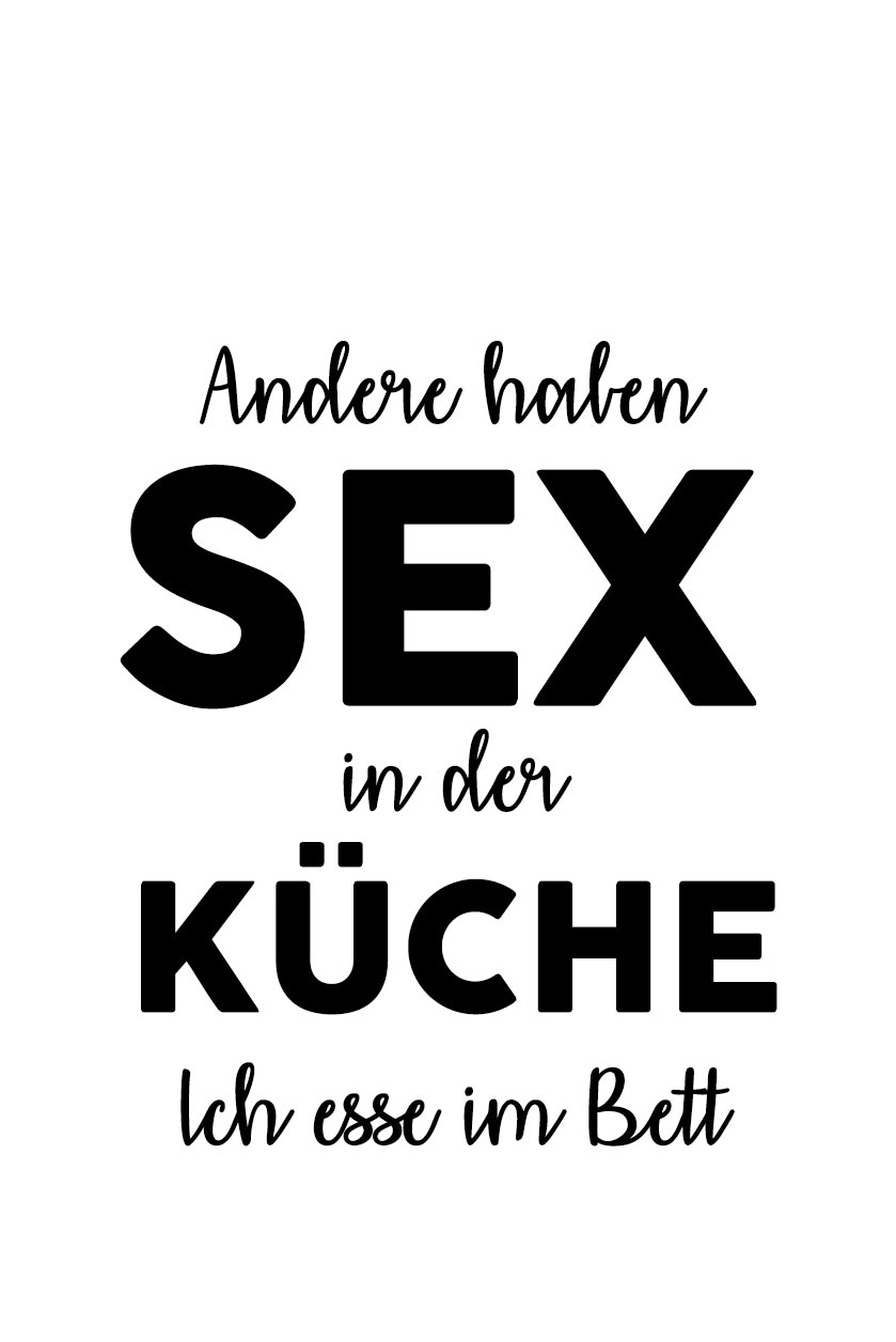 queence Wanddekoobjekt »Andere haben Sex in der ...«, Stahlschild, Blechschild, Spruch