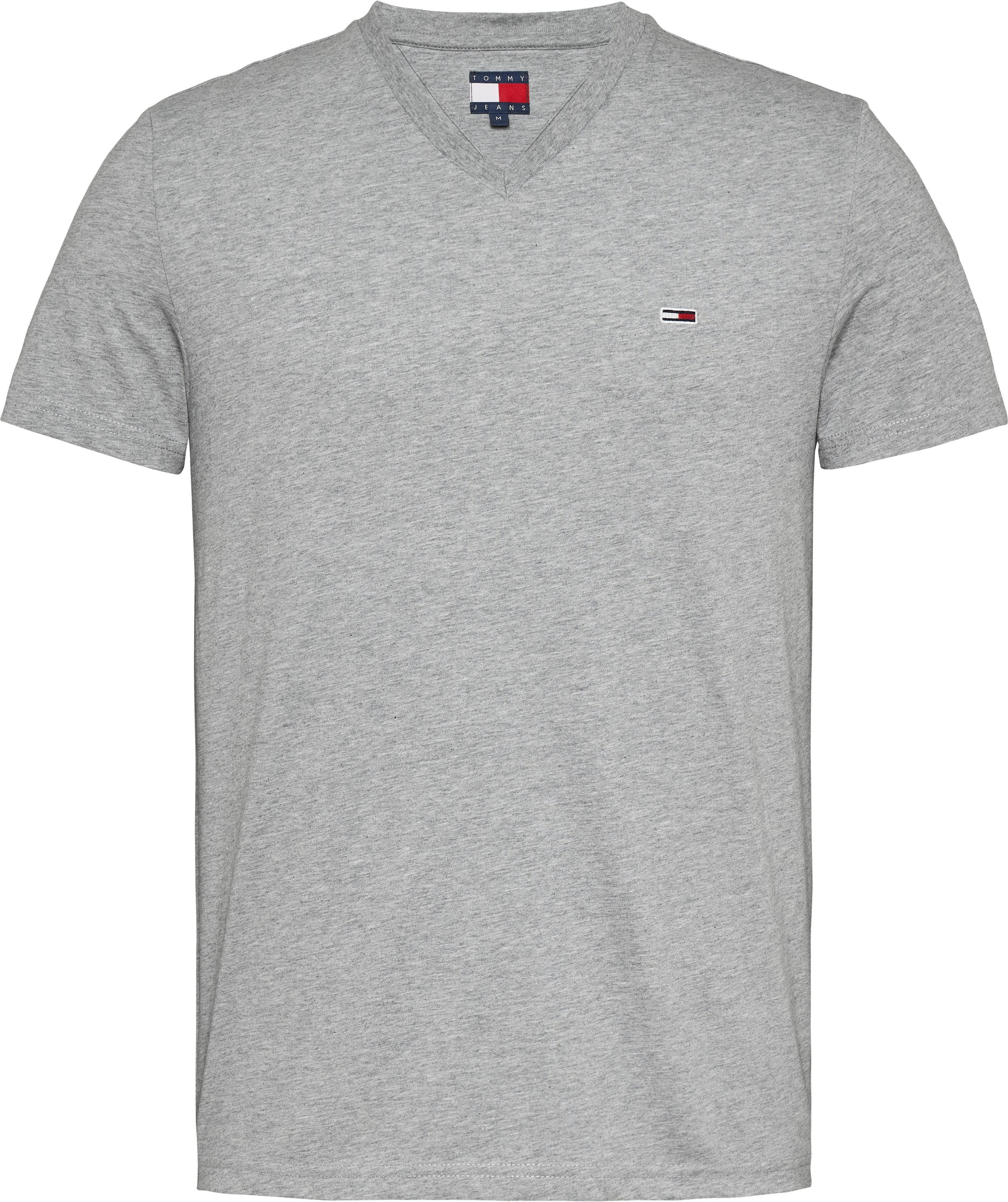 Tommy Jeans T-Shirt »TJM XSLIM JASPE VNECK TEE EXT«, in Melange-Optik