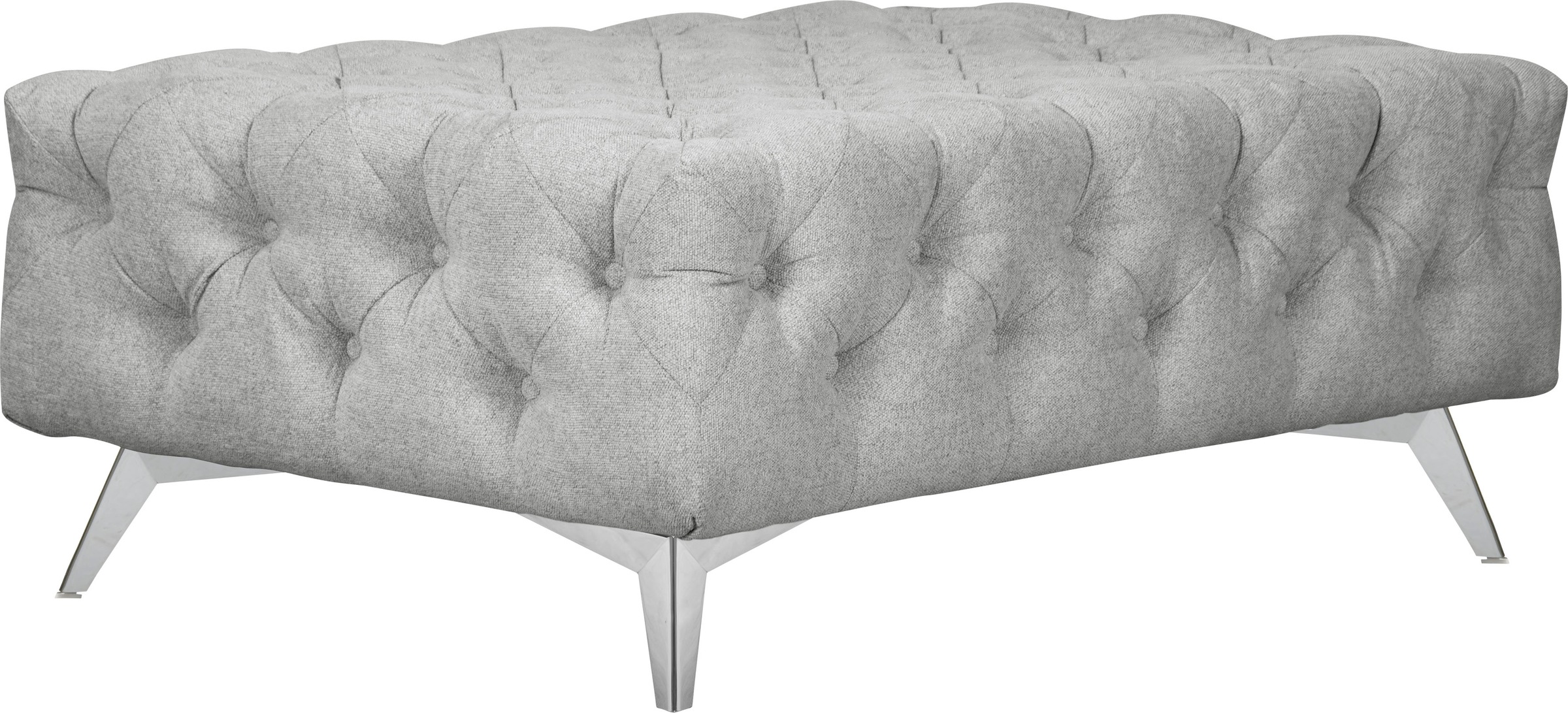 Leonique Polsterhocker »Amaury«, Chesterfield-Optik, Breite 120cm, Fussfarbe wählbar
