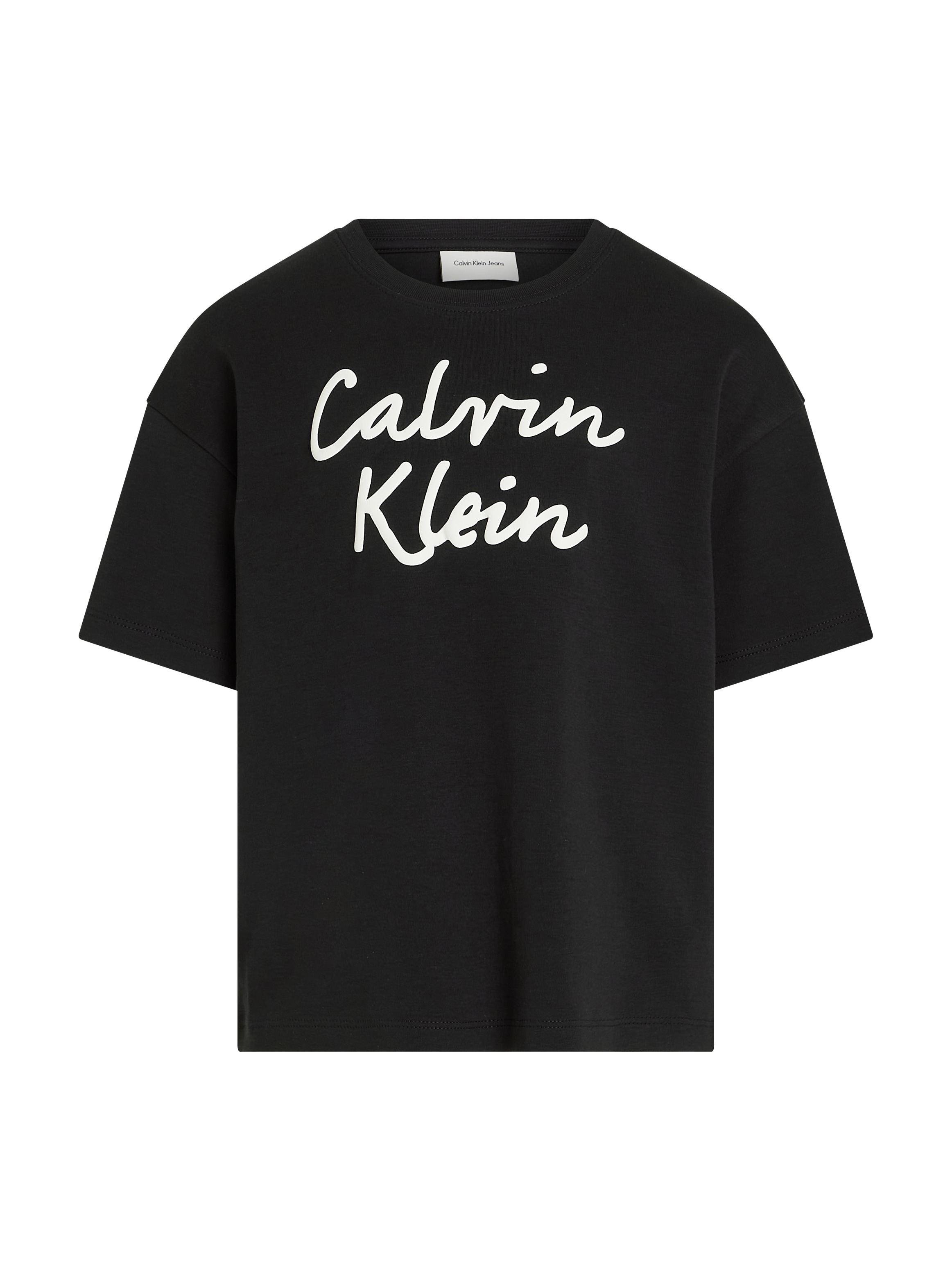 Calvin Klein Jeans T-Shirt »SCRIPT LOGO BOXY SS T-SHIRT«, mit grossem Logo