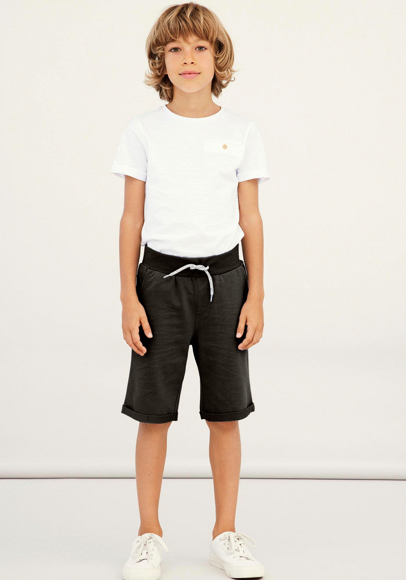 Name It Sweatshorts »NKMVERMO LONG SWE SHORTS UNB F NOOS« Baumwolle, Umschlagsaum