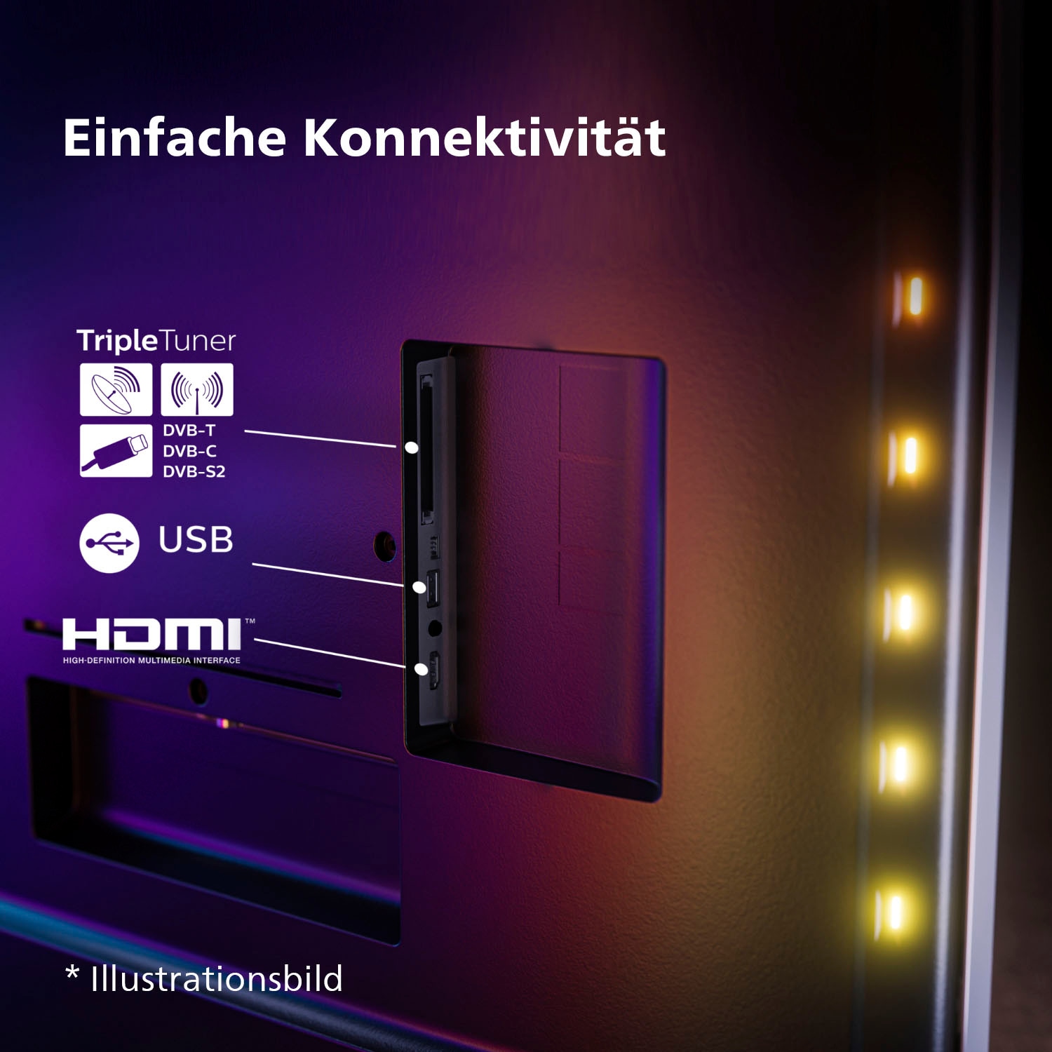 Philips LED-Fernseher »50PUS8548/12«, 4K Ultra HD, Android TV-Google TV-Smart-TV, 3-seitiges Ambilight