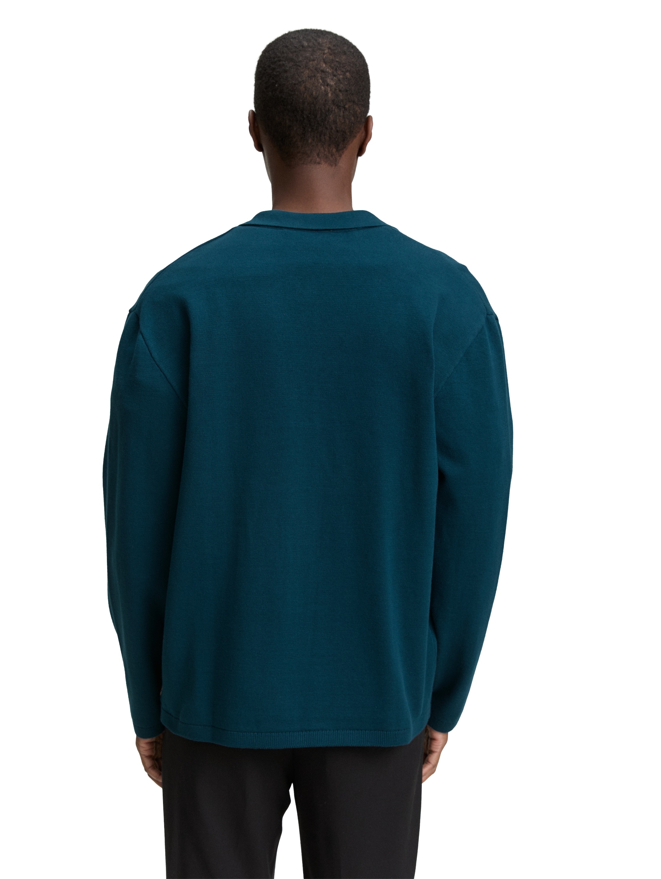 TOM TAILOR Denim Strickpullover, mit Reissverschluss