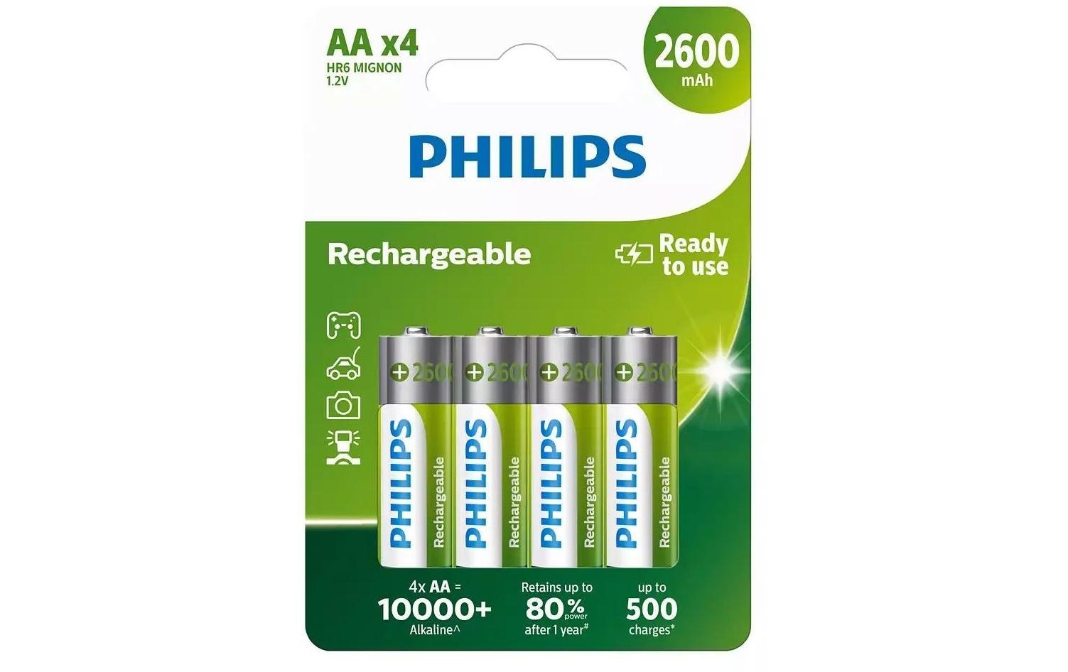 Akku »Akku Rechargeable AA 4 Stück«, 2600 mAh