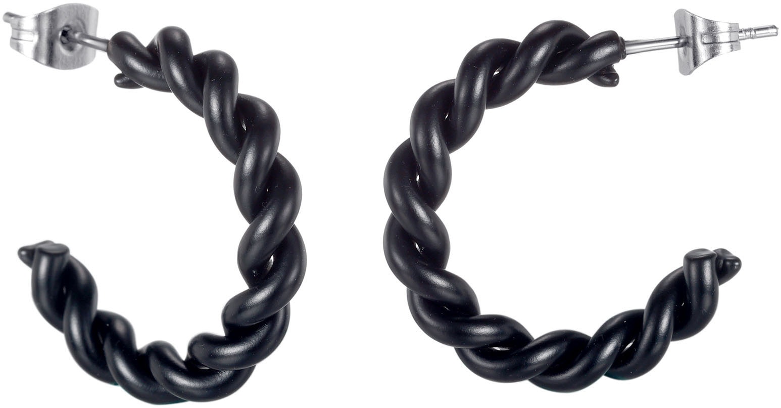 Firetti Paar Creolen »Schmuck Geschenk Edelstahl Ohrschmuck Ohrringe Twist Color«