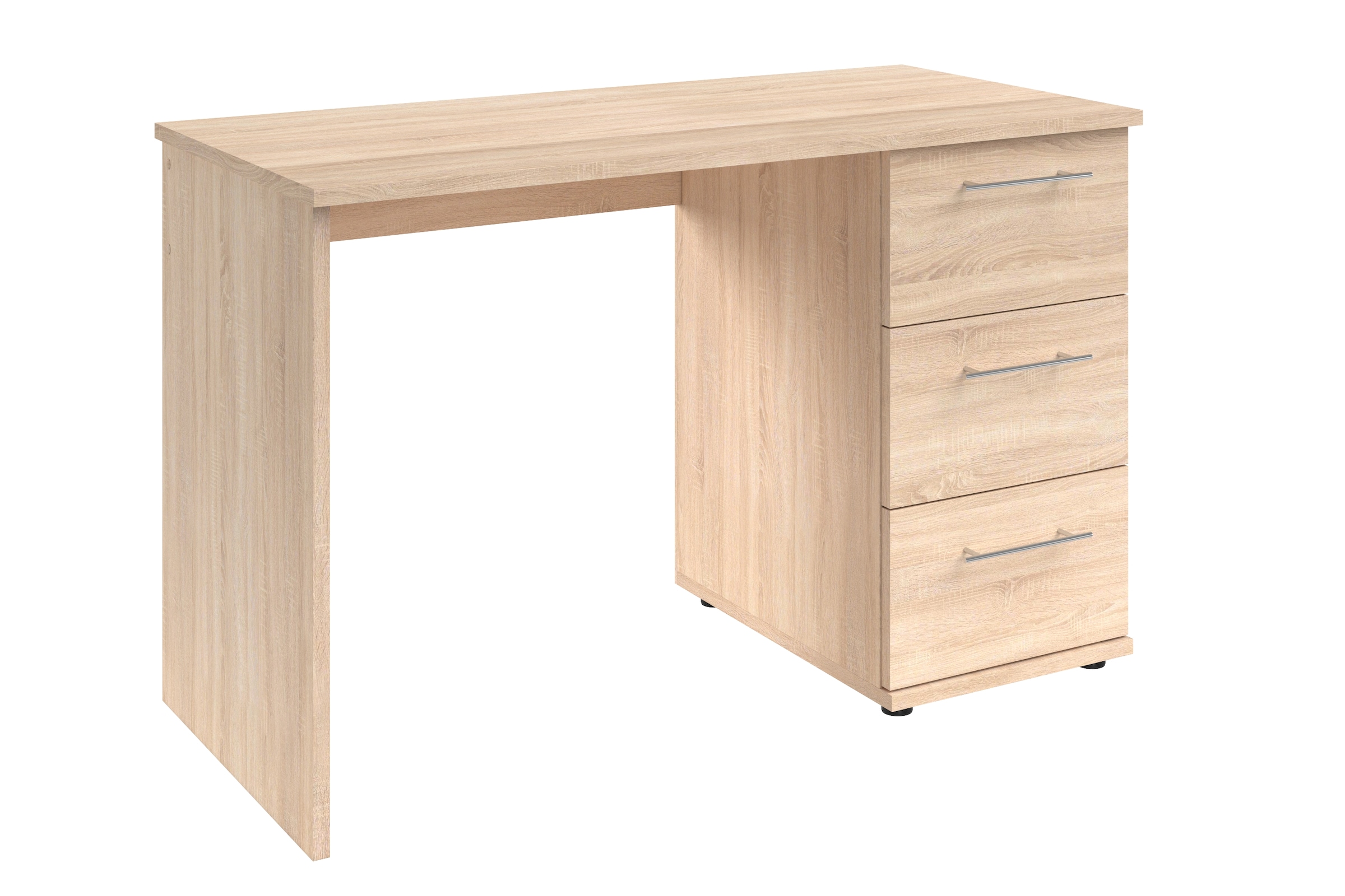 VOGL Möbelfabrik Schreibtisch »Tobi, optional mit Tastaturauszug,«, mit 3 Schubkästen, Breite 115 cm, Made in Germany