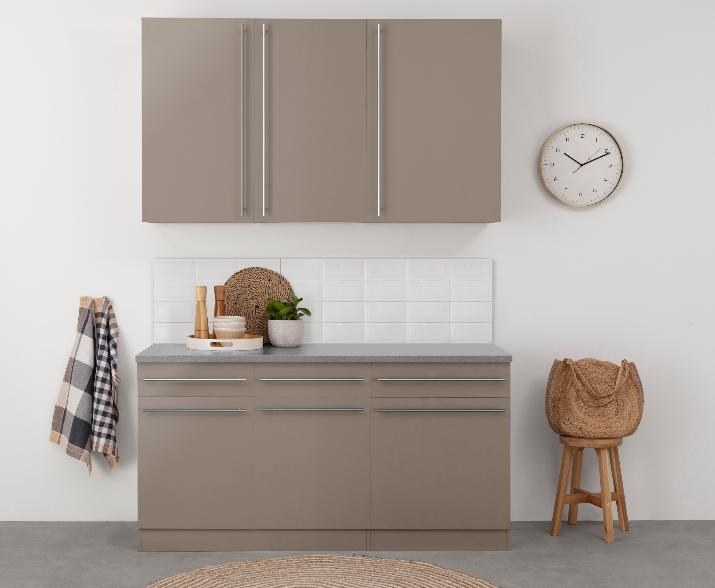 wiho Küchen Pantryküche »Chicago«, ohne E-Geräte, Breite 160 cm