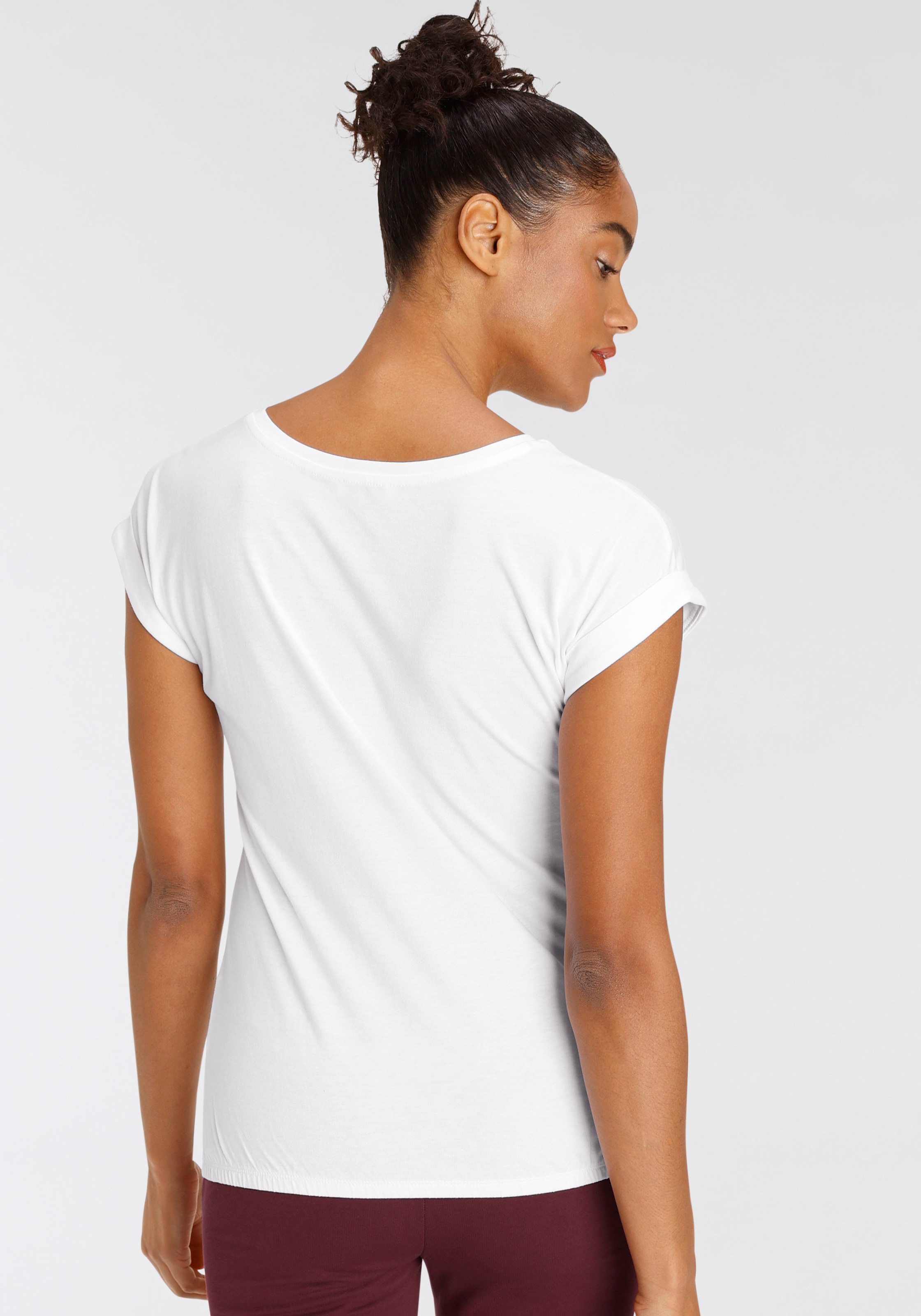 Flashlights T-Shirt, mit überschnittenen Schultern & kleinem Ärmelaufschlag