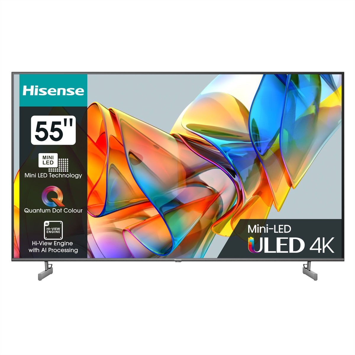 LED-Fernseher »Hisense TV 55U6KQ, 55", ULED 4K, Mini LED, 600 Nit, 60 Hz«, 140 cm/55 Zoll