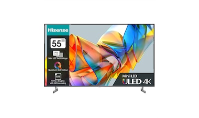 LED-Fernseher »Hisense TV 55U6KQ, 55", ULED 4K, Mini LED, 600 Nit, 60 Hz«, 140 cm/55 Zoll