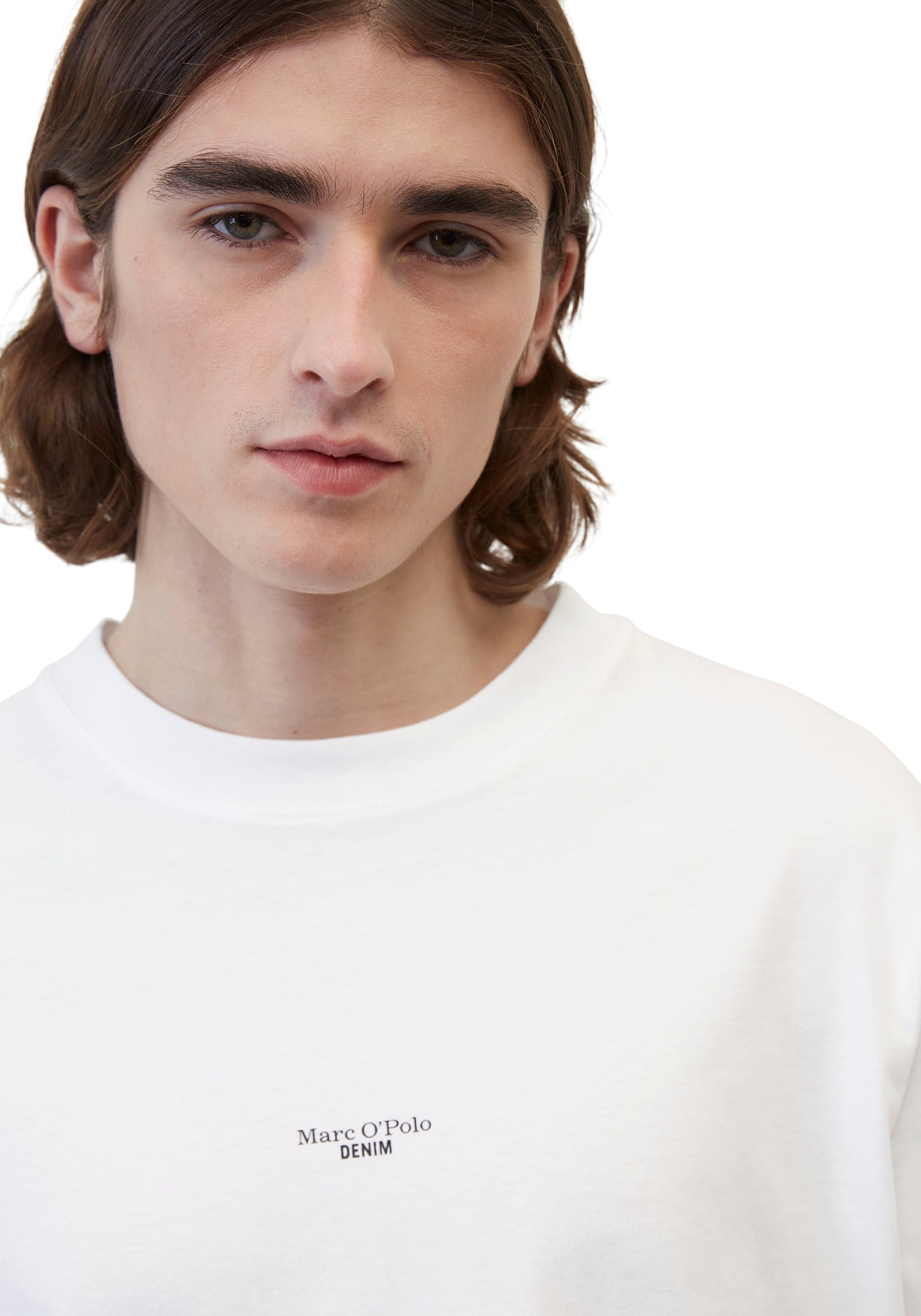 Marc O'Polo DENIM T-Shirt, mit Labeling vorne mittig