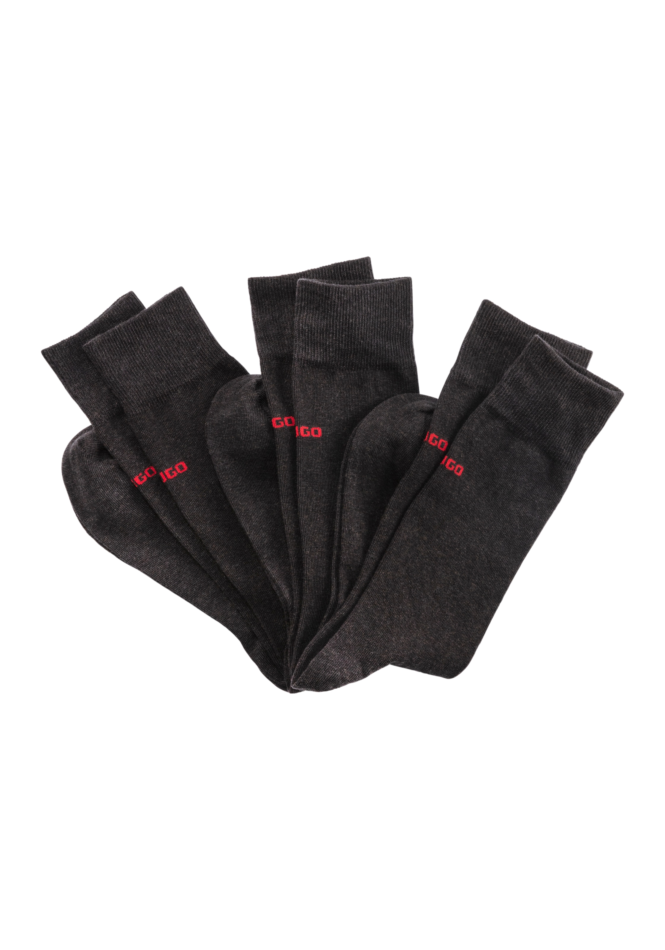 HUGO Underwear Businesssocken »3P RS UNI COLORS CC«, (Packung, 3 Paar, 3er), mit Hugo Boss Logo-Schriftzug