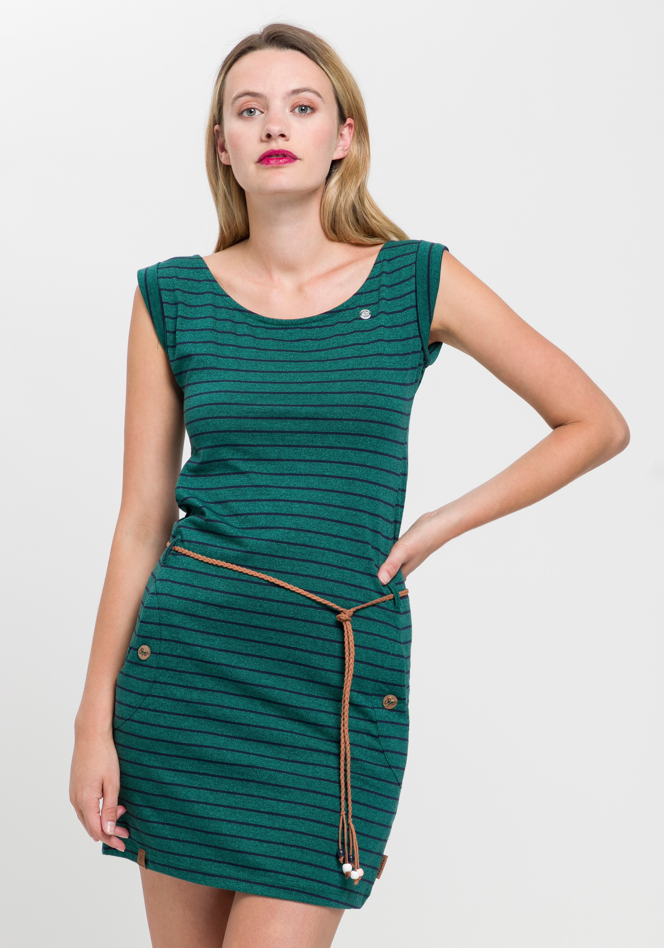 Ragwear Jerseykleid »TAG STRIPES im Schweiz (2 mit kaufen tlg., online Jelmoli-Versand Streifen-Ringel-Design O«, Bindegürtel), bei