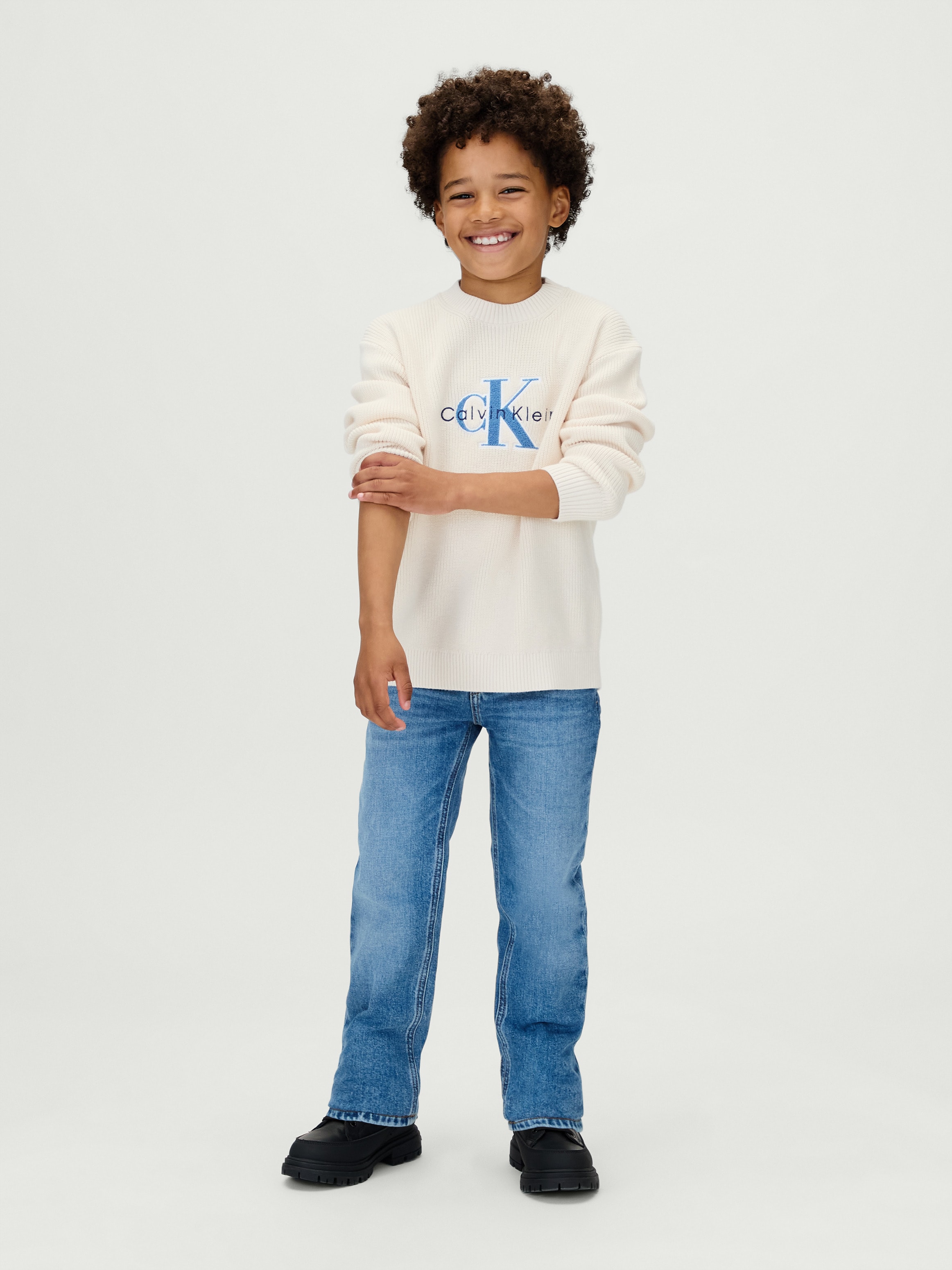 Calvin Klein Jeans Straight-Jeans »STRAIGHT«, für Kinder bis 16 Jahre, used-Look