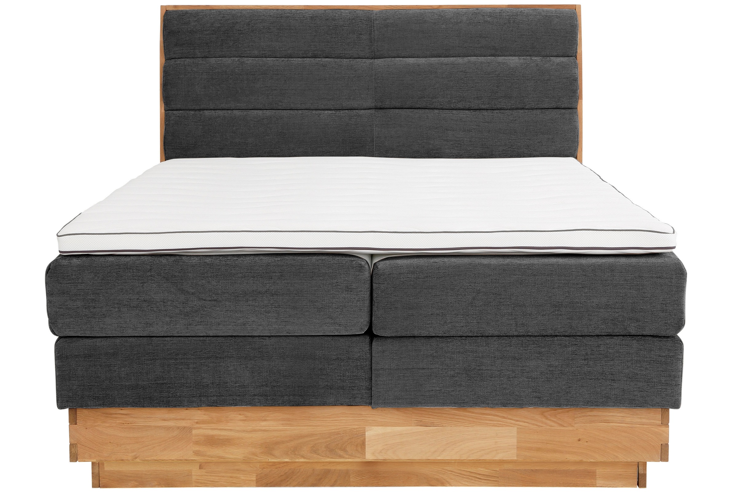 GOODproduct Boxspringbett »Jenna«, ohne LED-Beleuchtung, mit zertifizierten, recycelten Bezugsstoffen