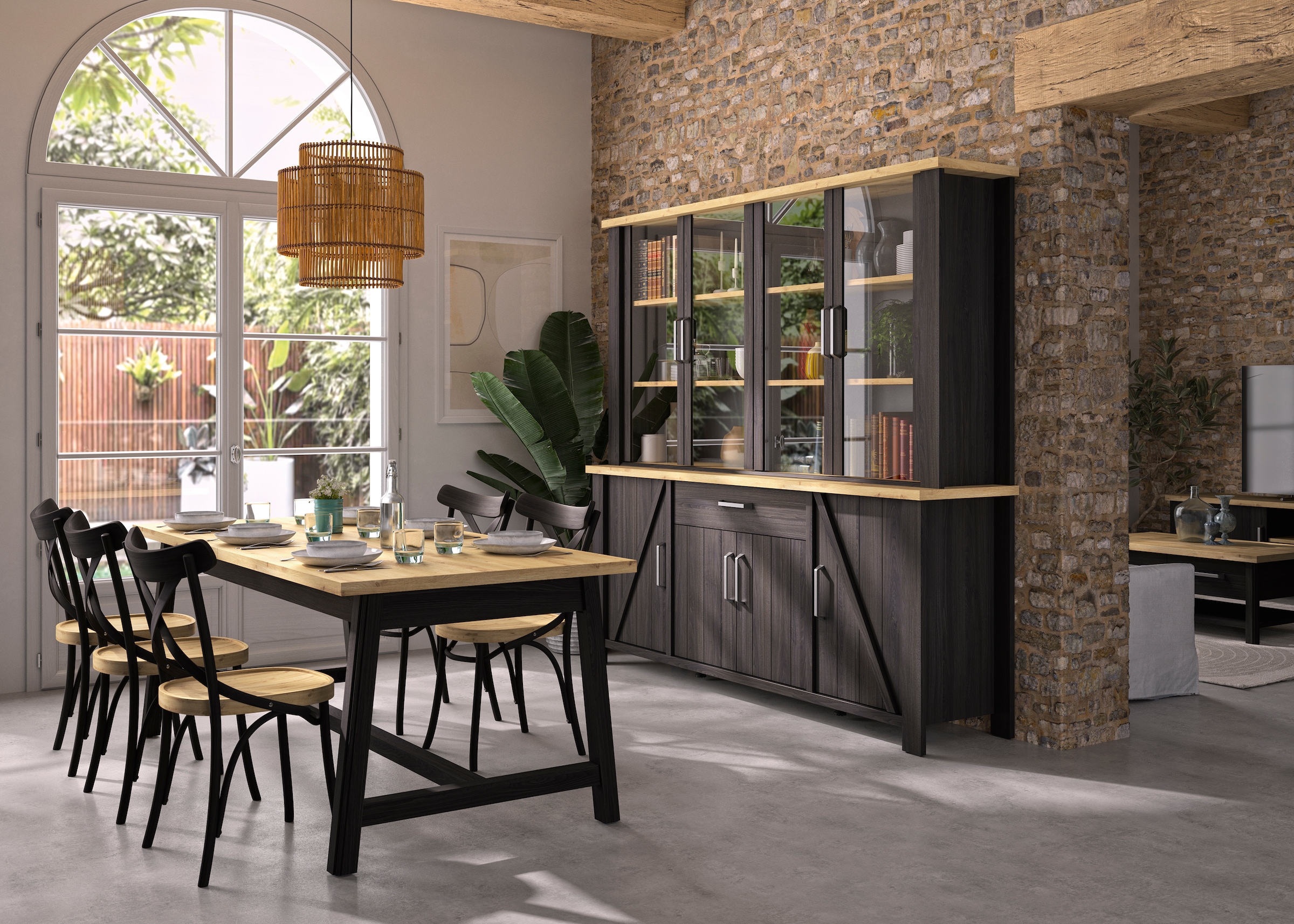 Gami Buffet »Sequoia«, (1 St.), Wohnzimmer-Programm in Landhaus- und Industrial-Dekor