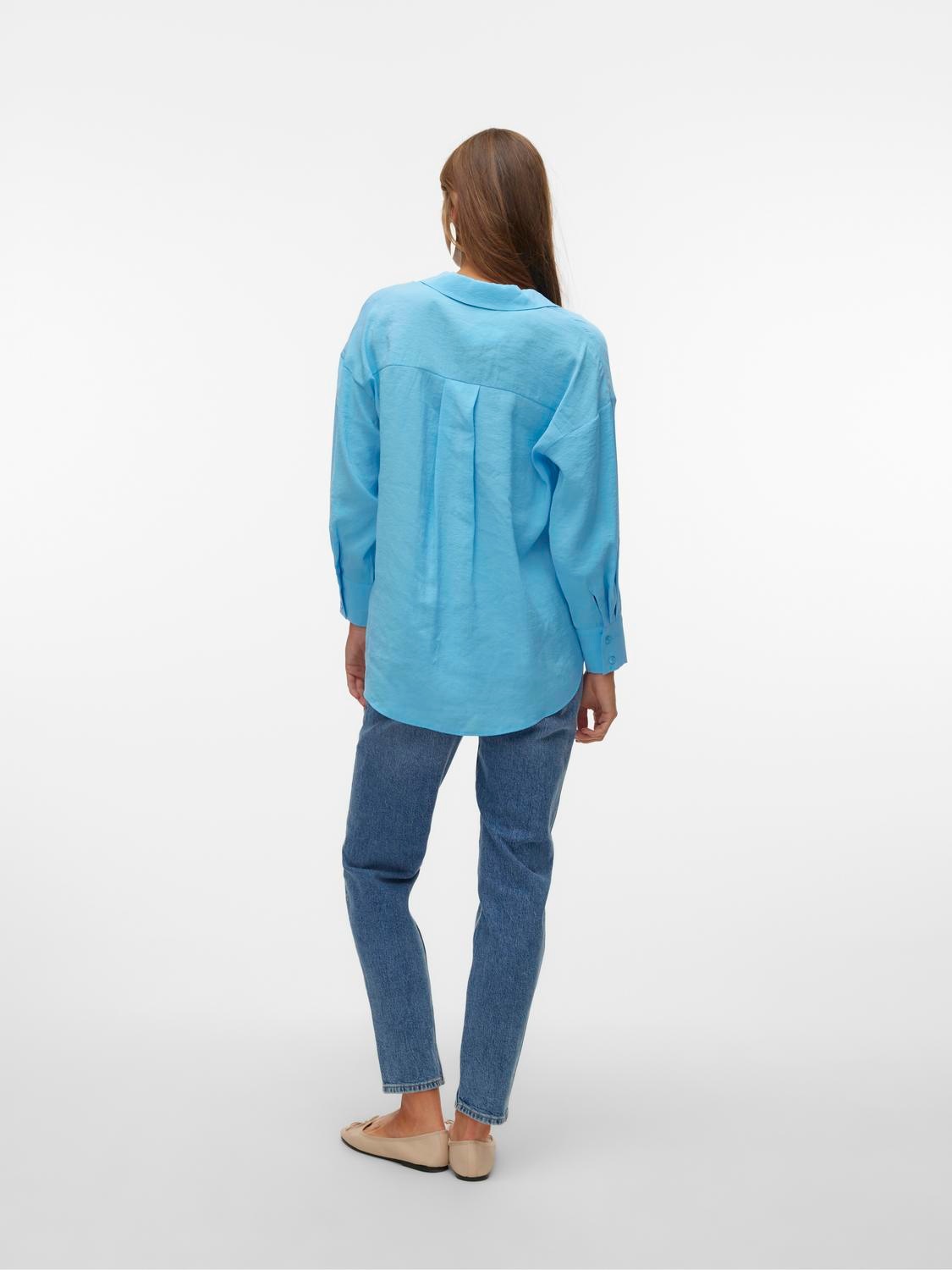 Vero Moda Hemdbluse »VMQUEENY LS OVERSIZE SHIRT WVN GA NOOS«