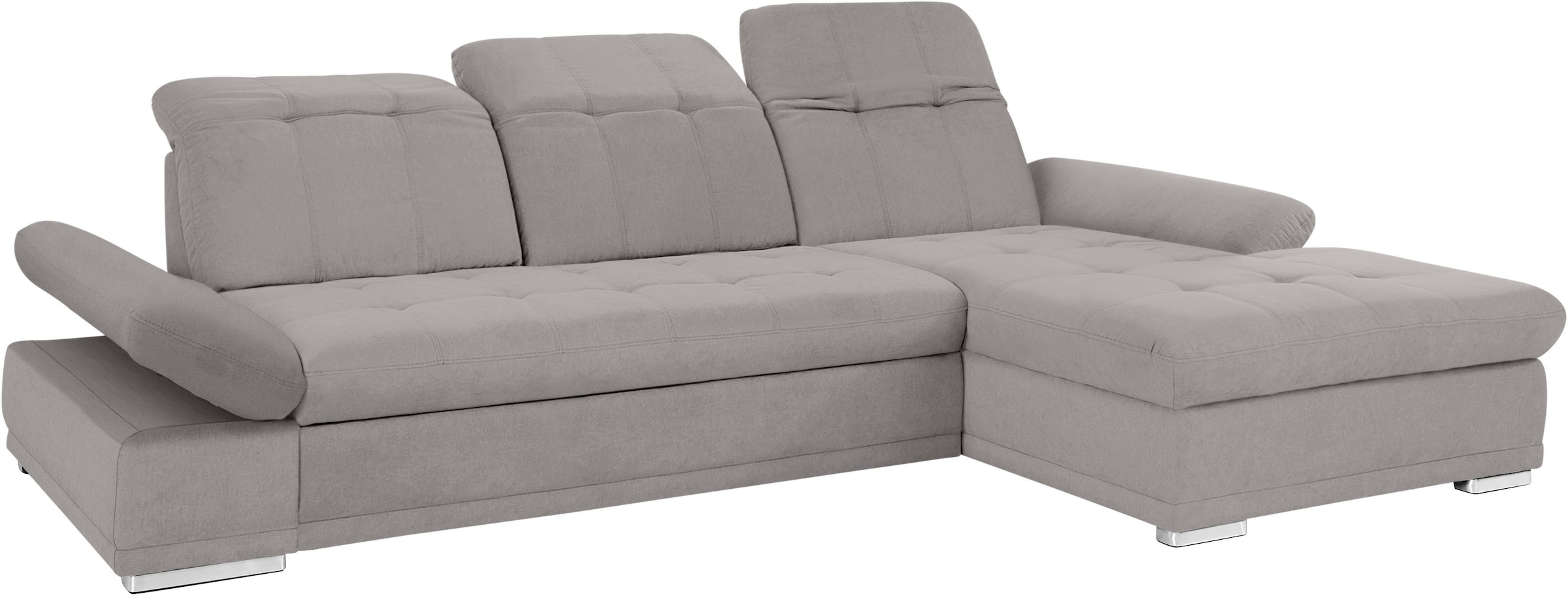 COTTA Ecksofa »Holiday L-Form mit Sitztiefen-, Armteil- und Kopfteilverstellung«, wahlweise mit Bettfunktion & Bettkasten