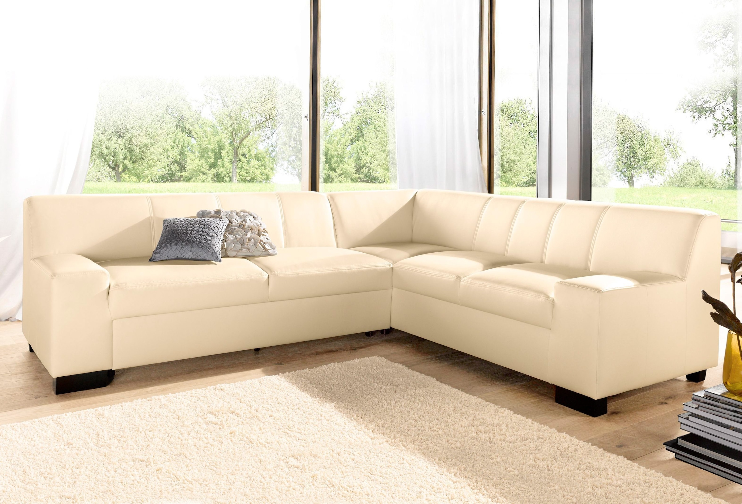 DOMO collection Ecksofa »Norma L-Form«, wahlweise mit Bettfunktion