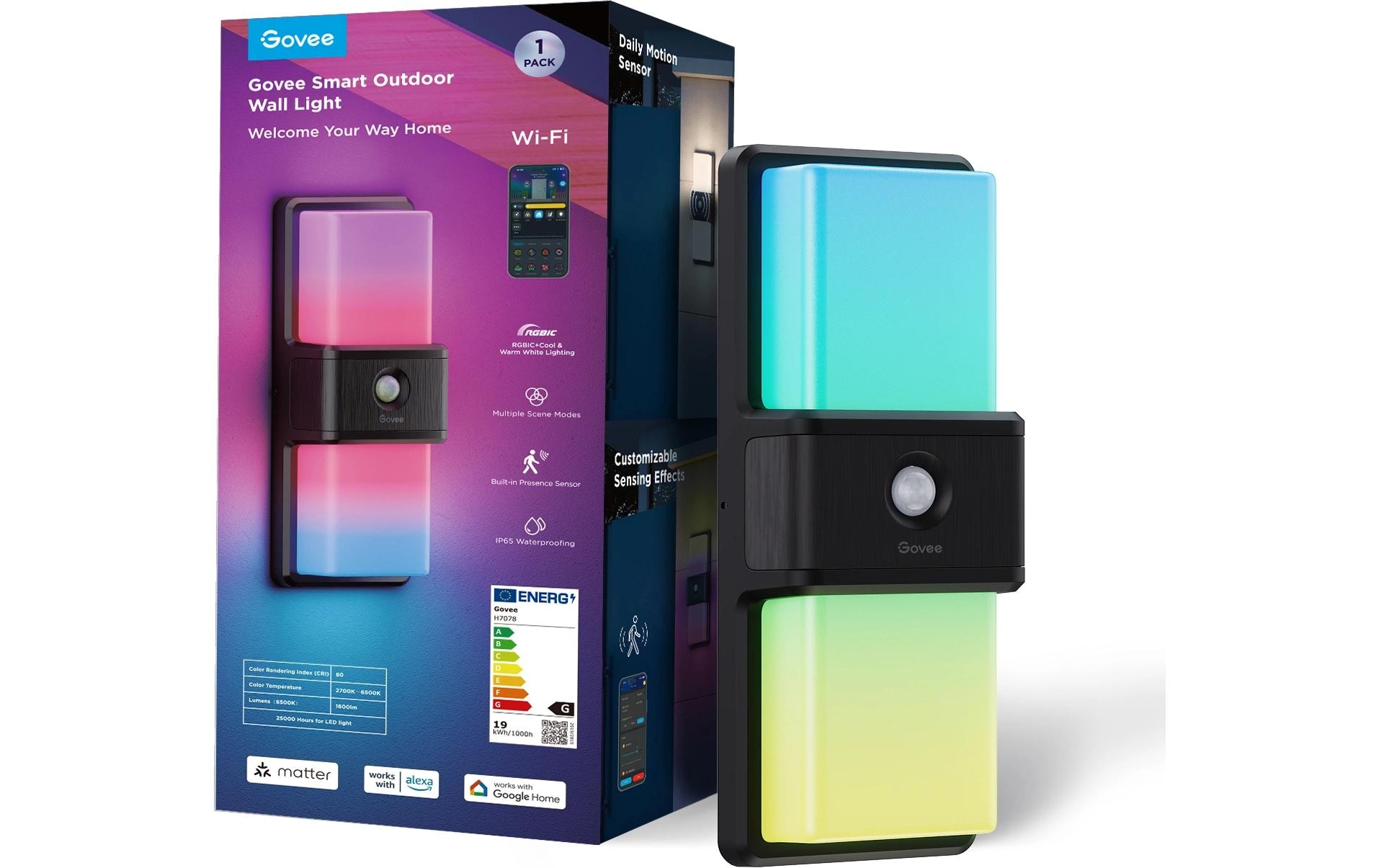 Govee LED Wandleuchte »Smart Outdoor Wall light«
