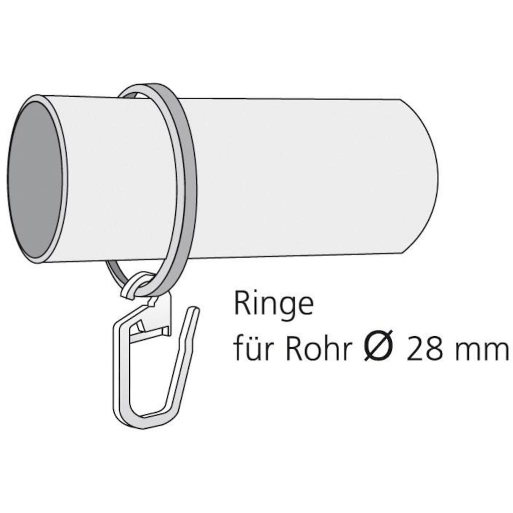 Liedeco Gardinenring, (Packung, 10 St., mit Faltenlegehaken)