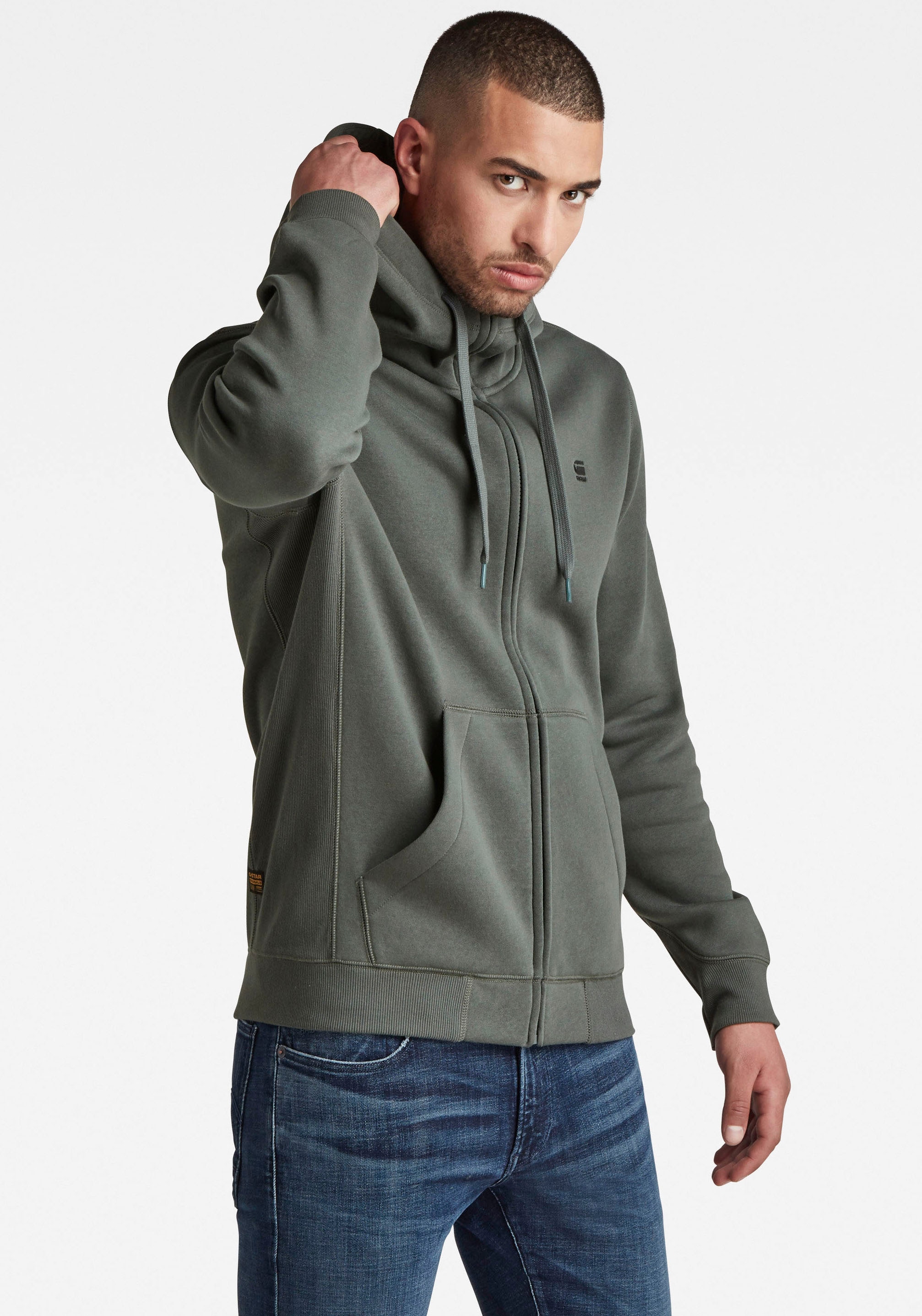 G-STAR Kapuzensweatjacke »Premium Basic Hooded Zip Sweater«