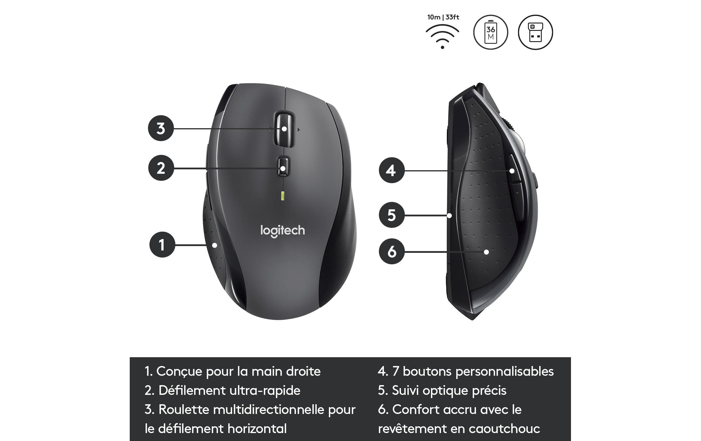 Logitech Maus »M705 Marathon Bulk«, kabellos