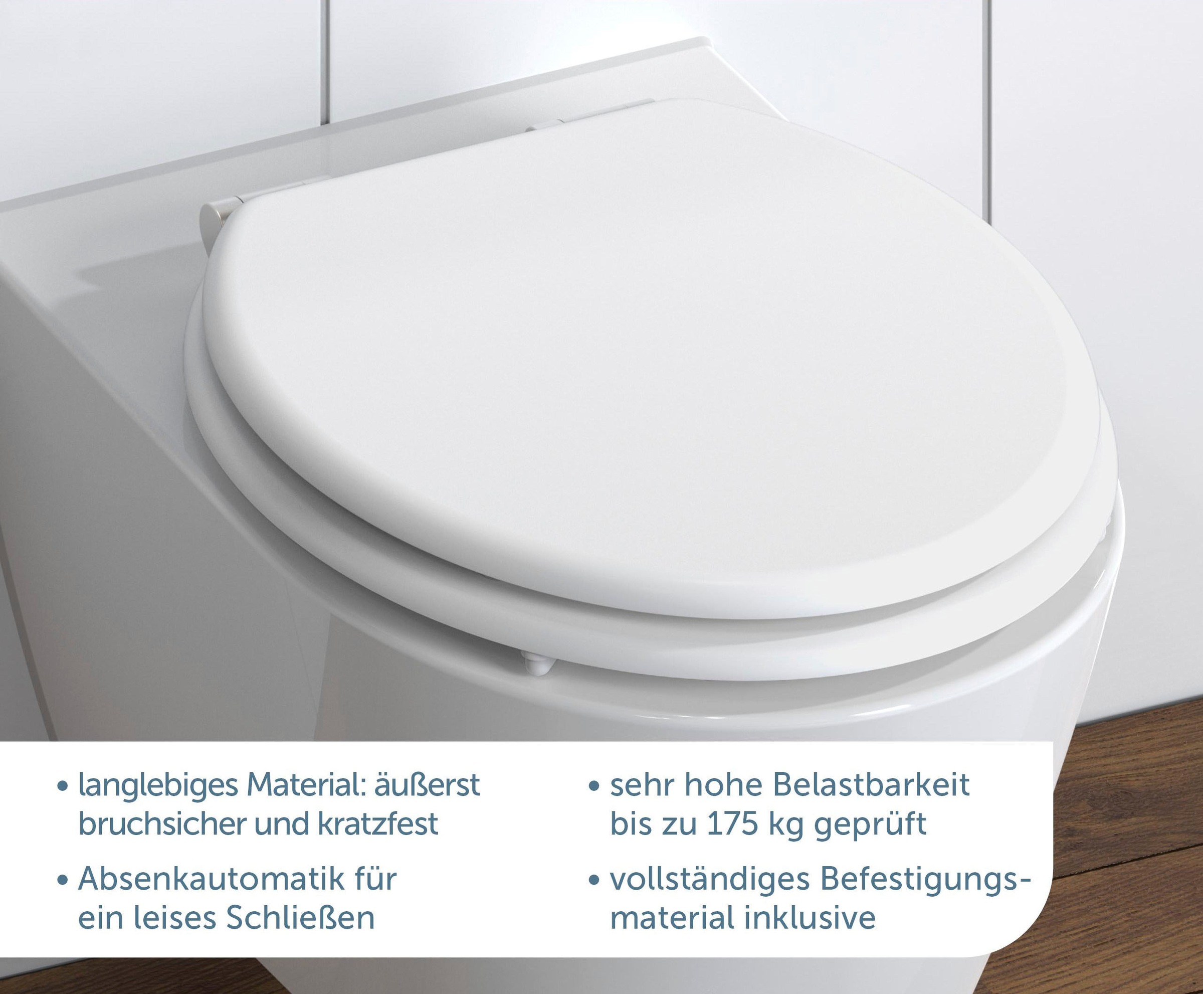 Schütte WC-Sitz "SPIRIT" mit Absenkautomatik und MDF-Holzkern