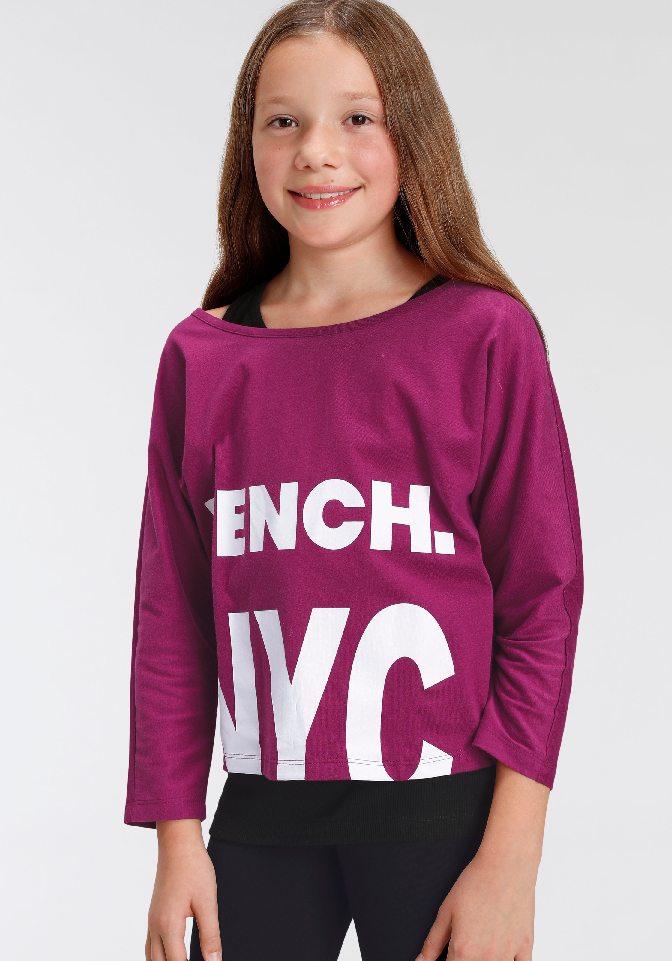Bench. 3/4-Arm-Shirt »BENCH NYC«, (Set, 2 acheter Top) tlg., mit
