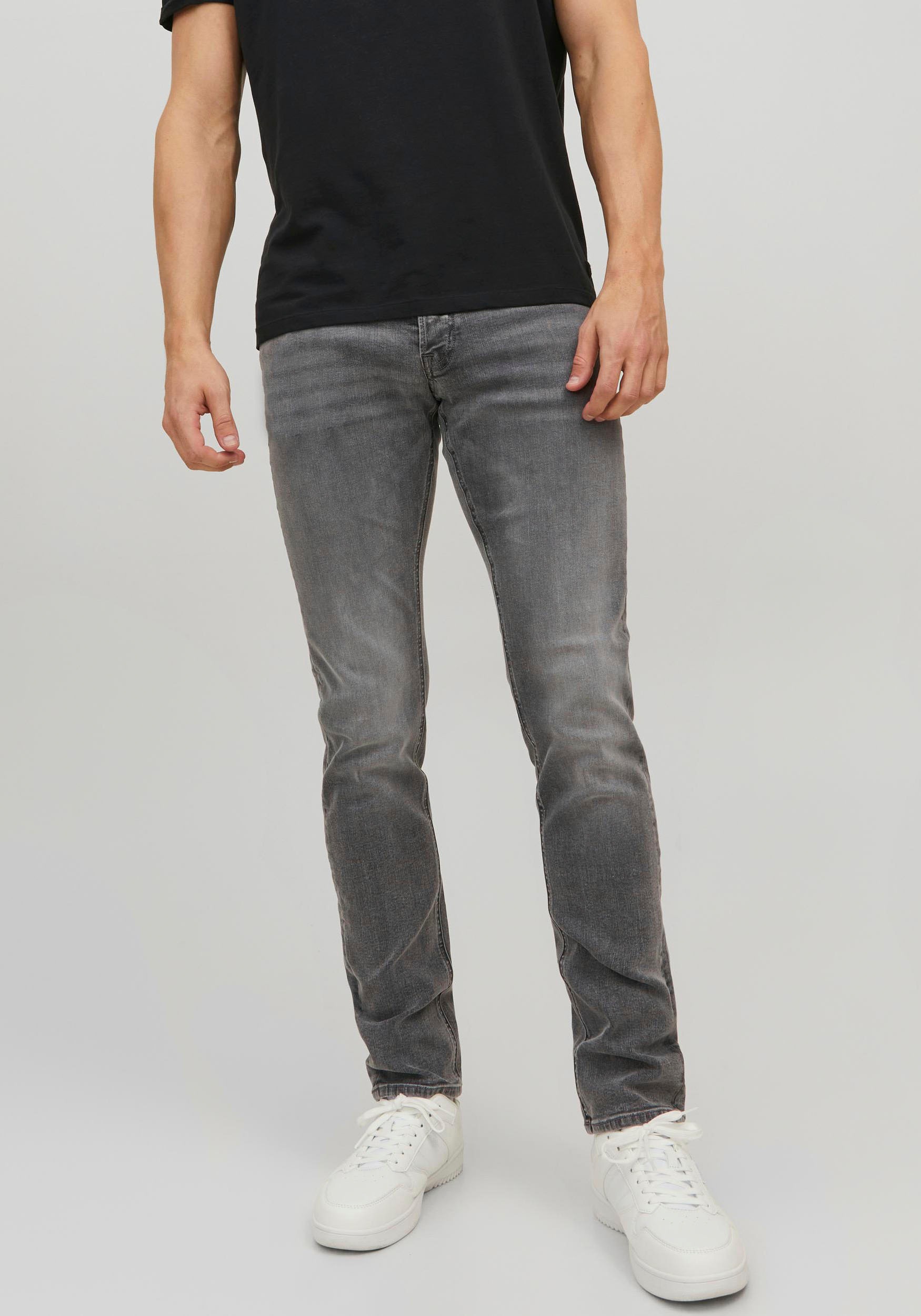 Jack & Jones Slim-fit-Jeans »JJIGLENN – Jeans mit Stretch und figurbetonter Silhouette« Used, modisch, slim fit, Denim/Jeans