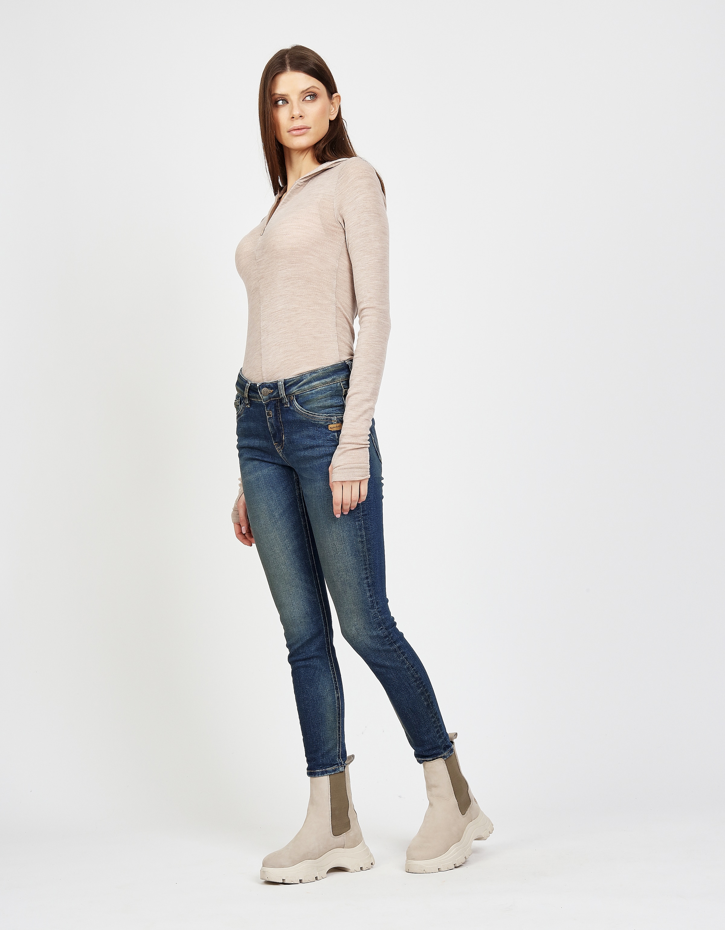 GANG Skinny-fit-Jeans »94LAYLA«, mit Used-Effekten