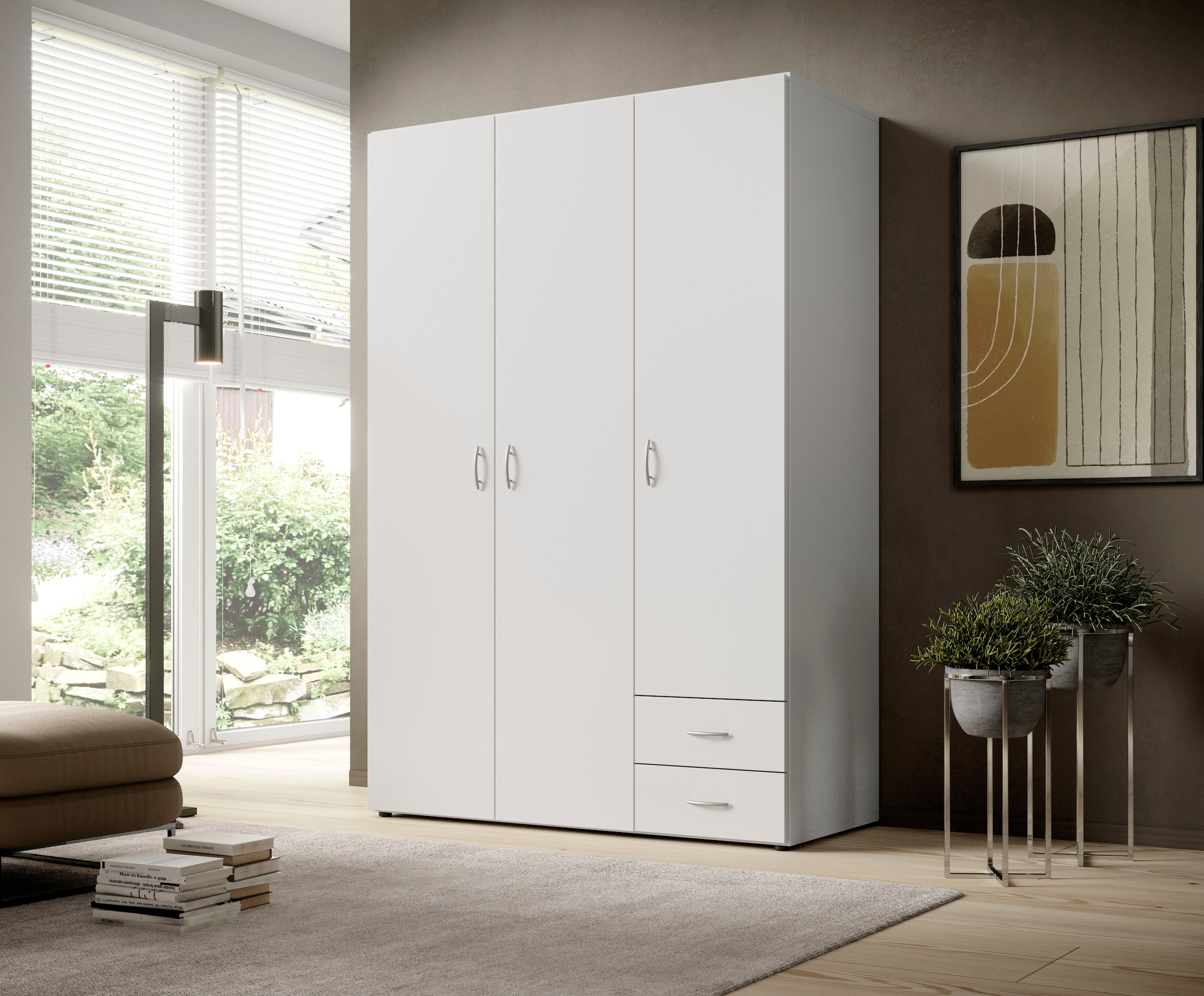 Schlafkontor Drehtürenschrank »Base Kleiderschrank Garderobe Hochschrank Wäscheschrank«, Bega Schrank Schlafzimmer Bestseller in 3 Breiten und 2 Farben