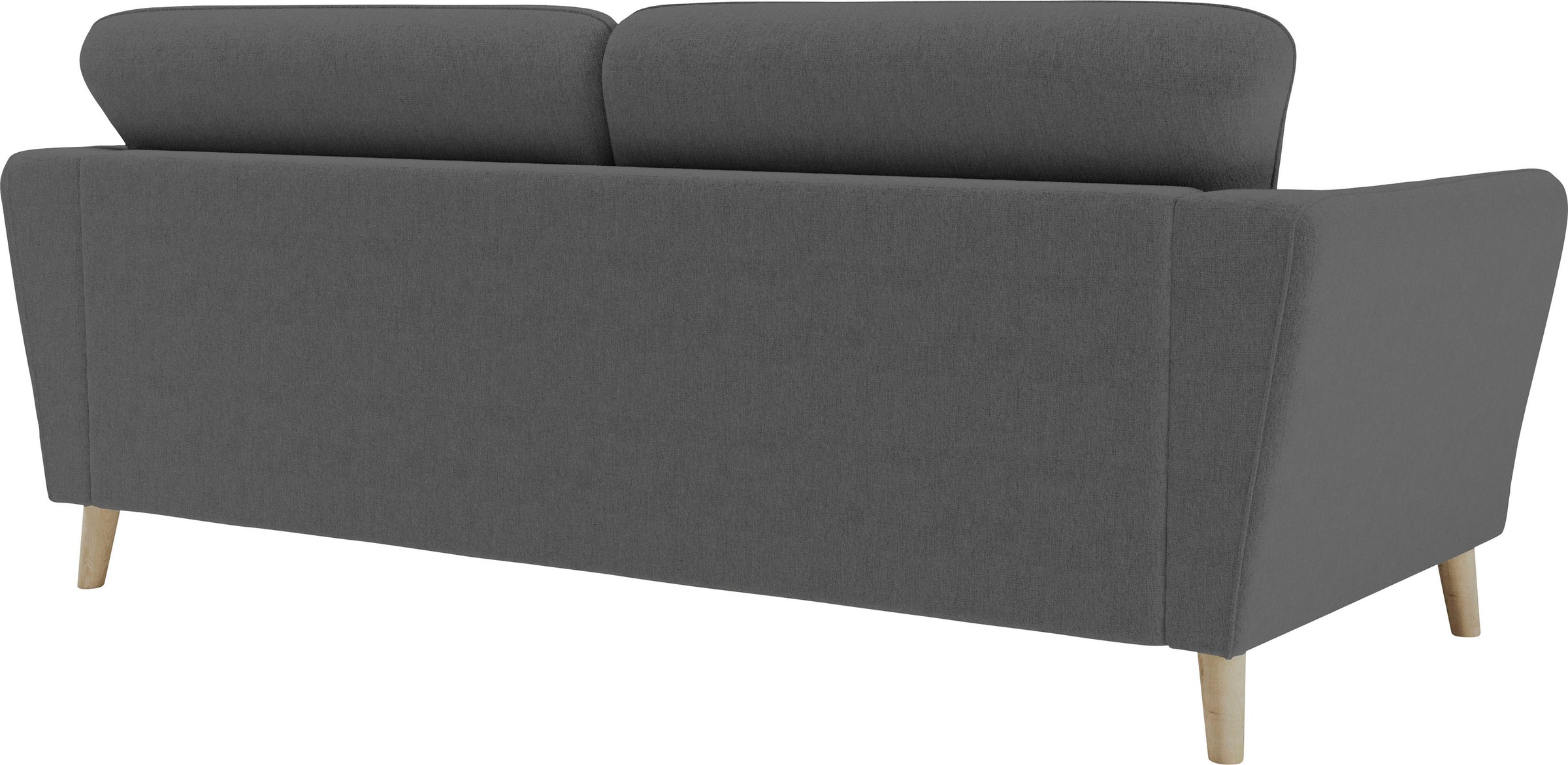 Home affaire 3-Sitzer »MARSEILLE 3er Sofa 206 cm, Cord, Flachgewebe, Struktur, Webstoff«, Massivholzbeine Eiche, Landhausstil, Wellenunterfederung