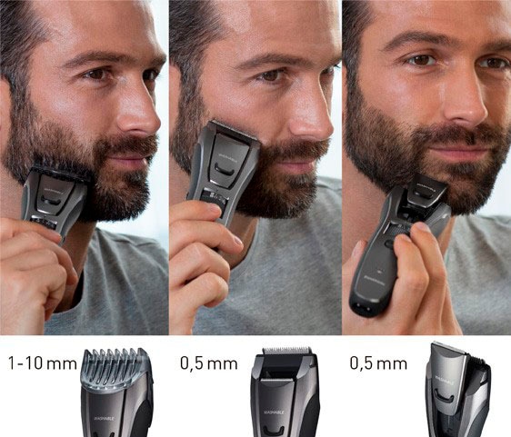 ❤ Panasonic für Jelmoli-Online Detailtrimmer Bart, Shop inkl. 3 Haare & Aufsätze, Multifunktionstrimmer Körper im bestellen »ER-GB80-H503«