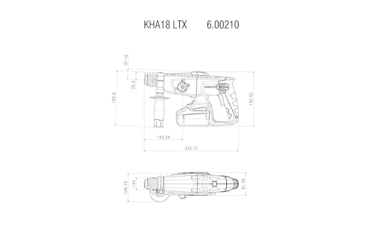 metabo Akku-Meisselhammer »Akku-Kombihammer KHA18 LTX Kit«