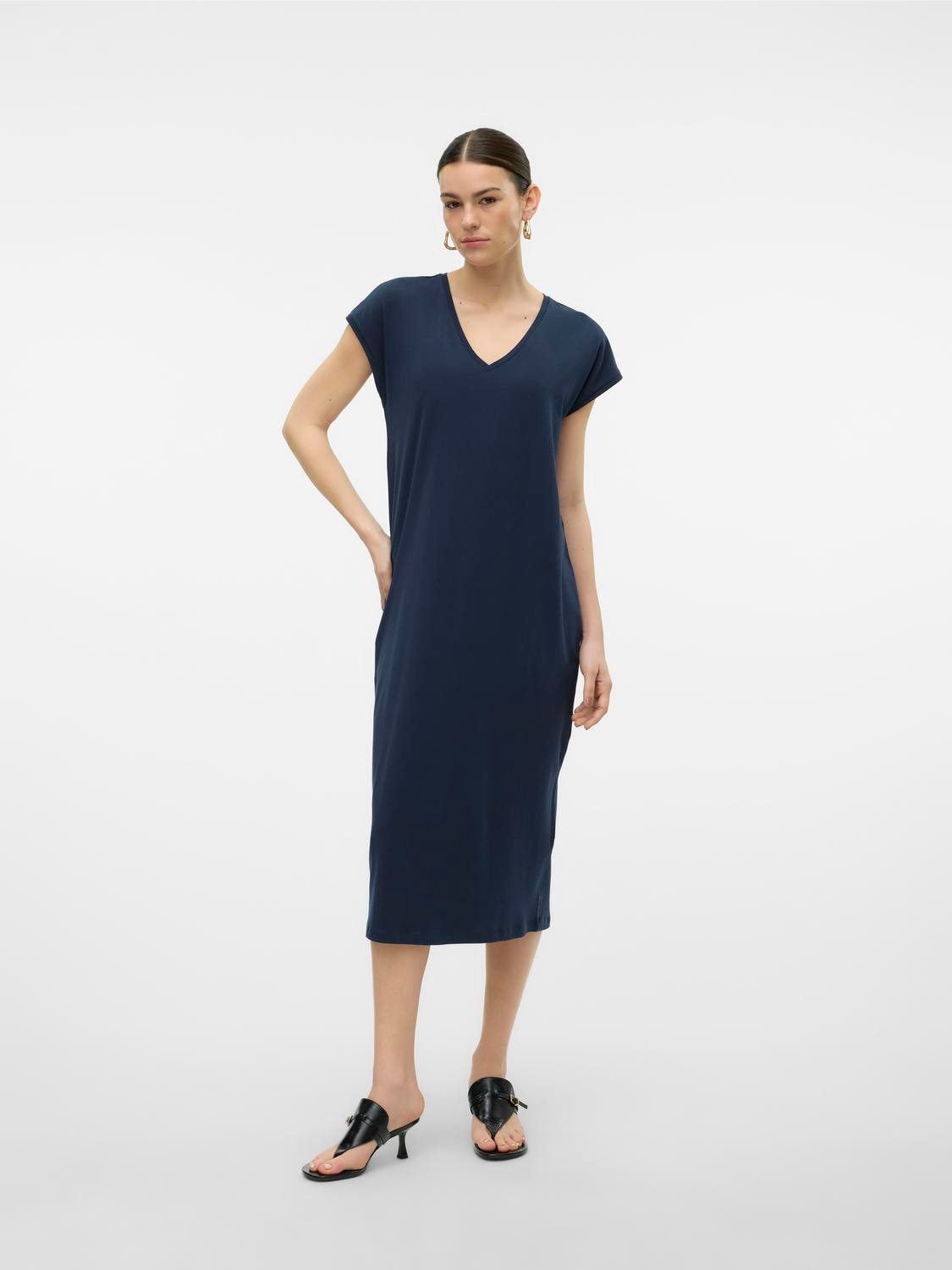 Vero Moda Midikleid »VMBARBARA SS CALF DRESS JRS SPE GA«