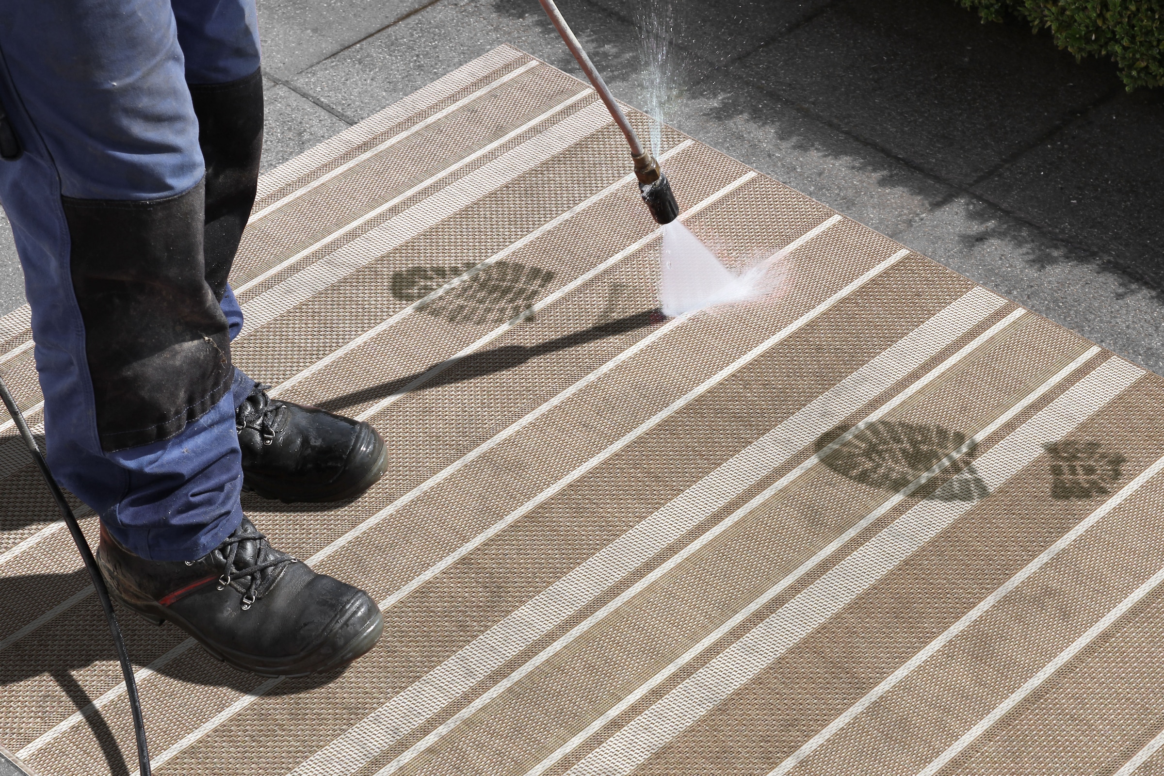 NORTHRUGS Läufer »Strap«, rechteckig, 8 mm Höhe, In- & Outdoor, Teppich, Streifen, Balkon, Terrasse, Garten, Wohnzimmer