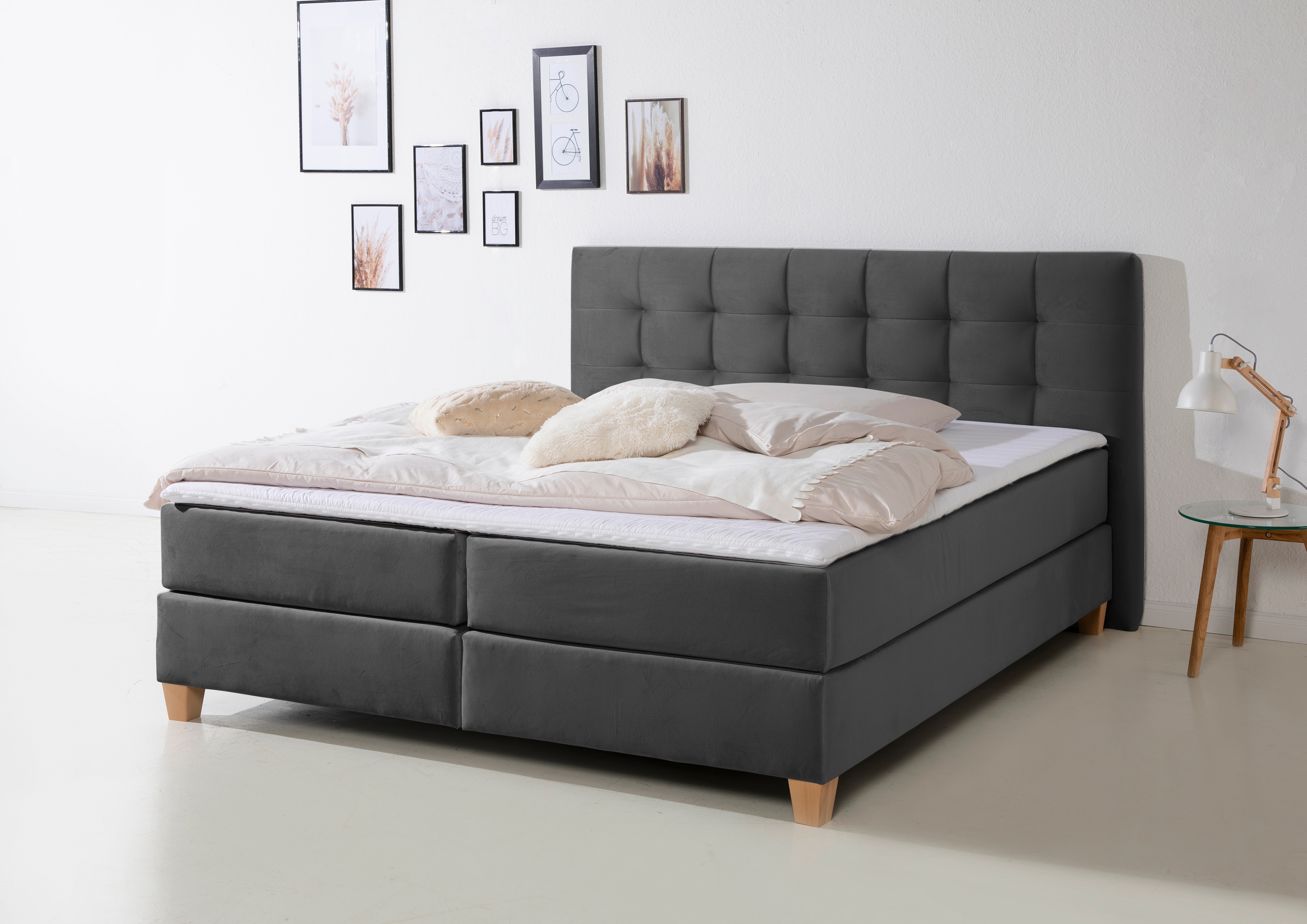 Home affaire Boxspringbett "Moulay" inkl. Topper, in 3 Härtegraden, TFK auch in Härtegrad 4