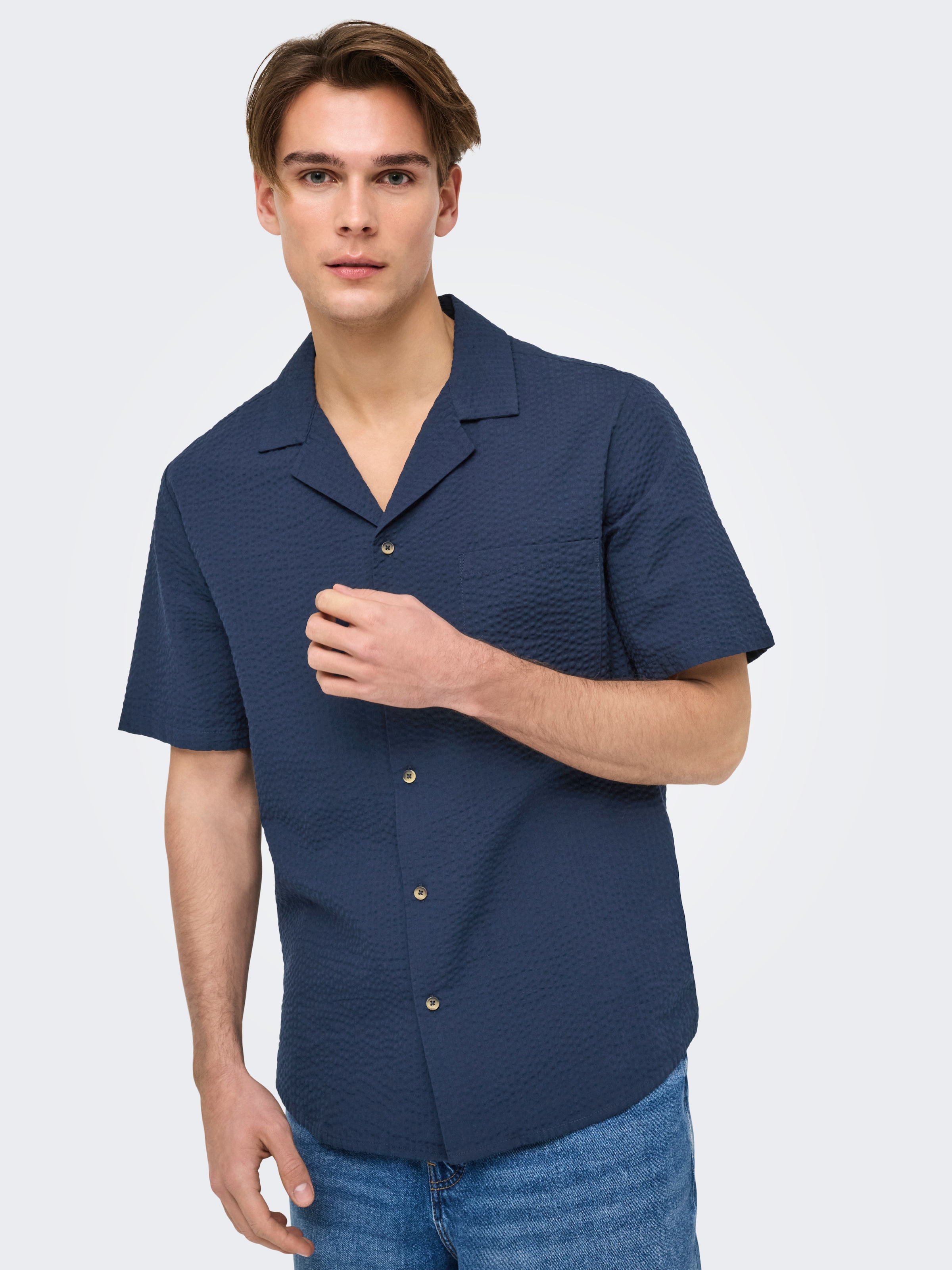 ONLY & SONS Kurzarmhemd »ONSEYE RESORT SEERS 0009 SHIRT NOOS«