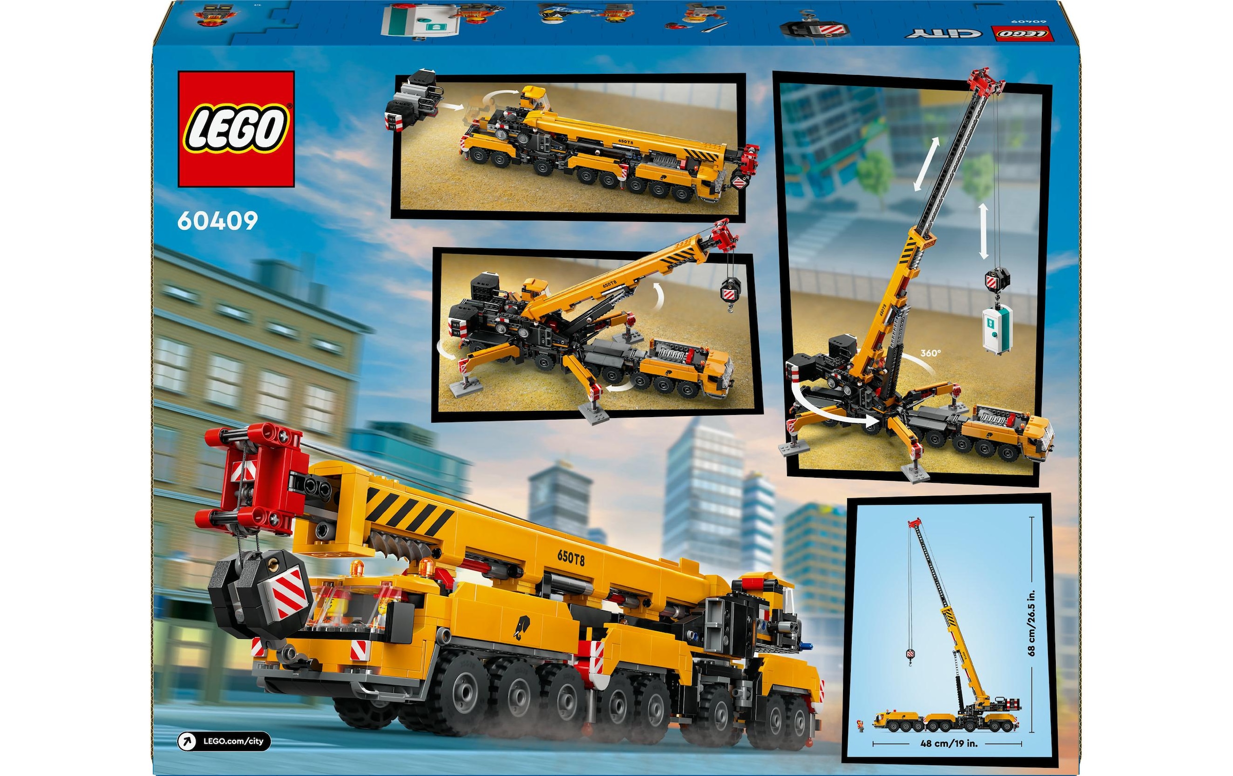 LEGO® Spielbausteine »City Mobiler Baukran 60409«, (1116 St.)